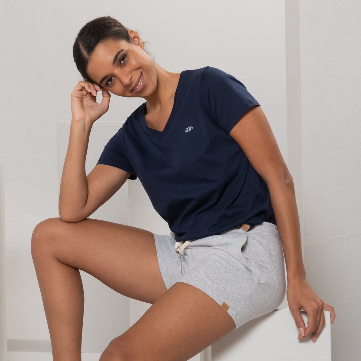 LIVING CRAFTS Schlafshorts MILA GOTS zertifiziert