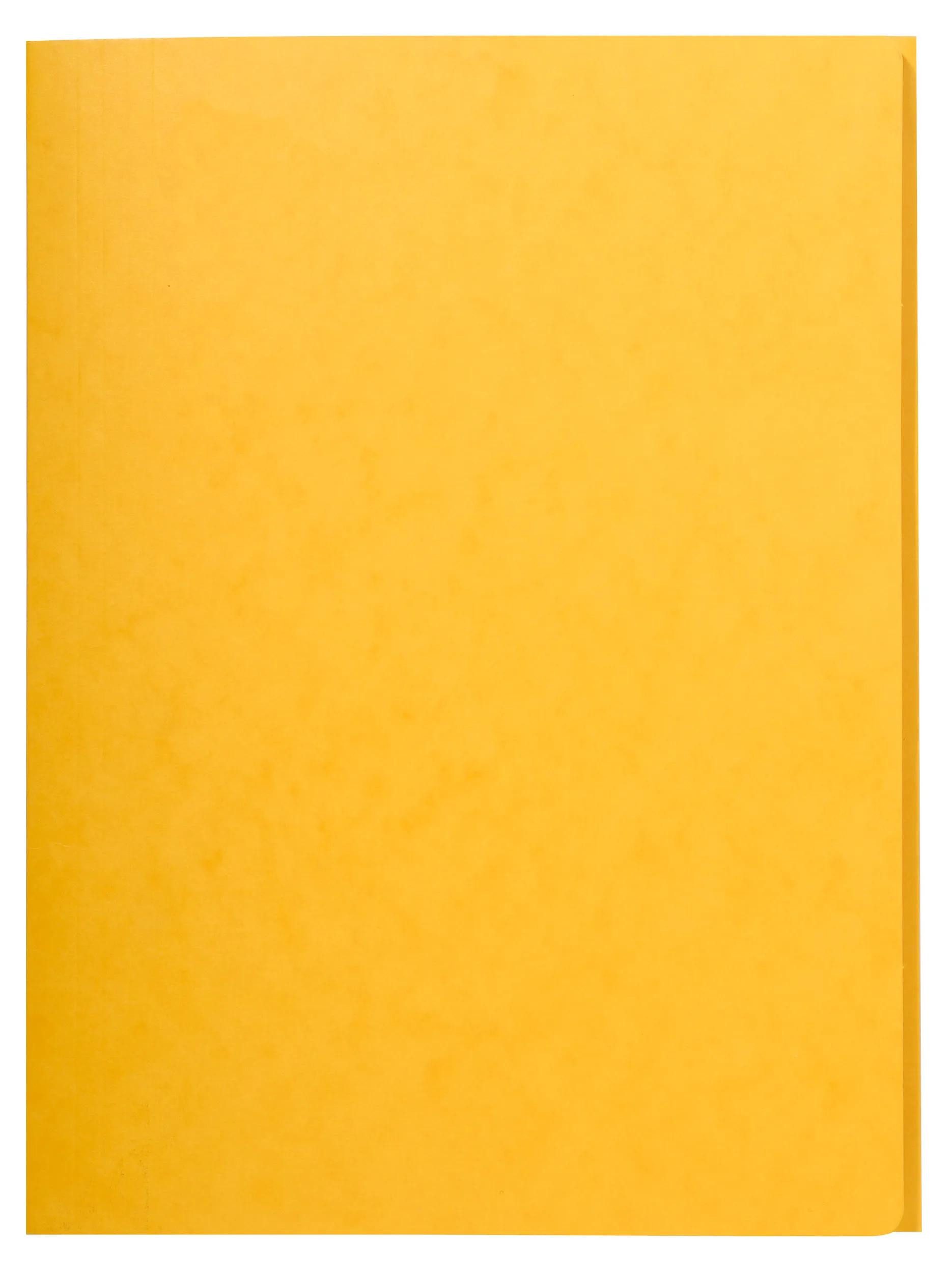 EXACOMPTA Organisationsmappe 25x Aktenmappe +3 Klappen ohne Gummizug, Karton, A4, Gelb, 56404E, Sammelmappe mit Klappen