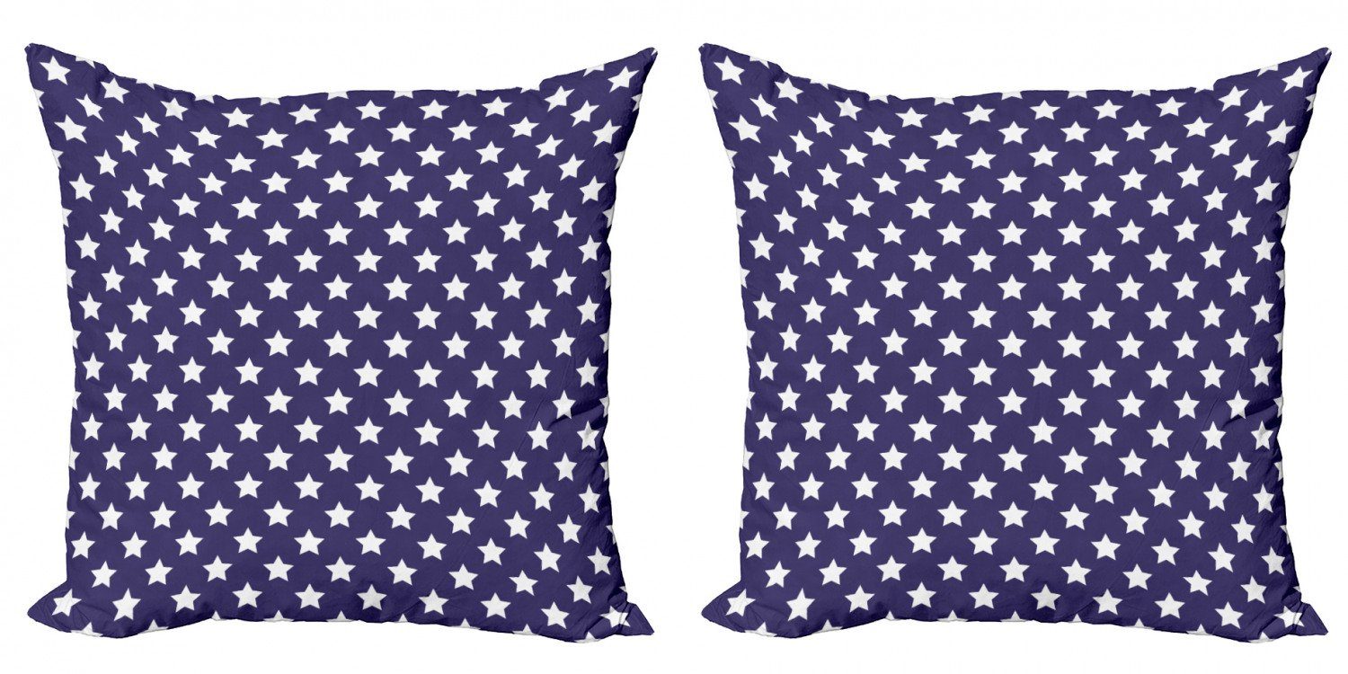 Kissenbezüge Modern Accent Doppelseitiger Digitaldruck, Abakuhaus (2 Stück), amerikanisch Flagge mit Sternen