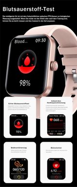 Bothergu Smartwatch (1.91 Zoll), 1,91" Multisportuhr zur Überwachung der Blutfrequenz