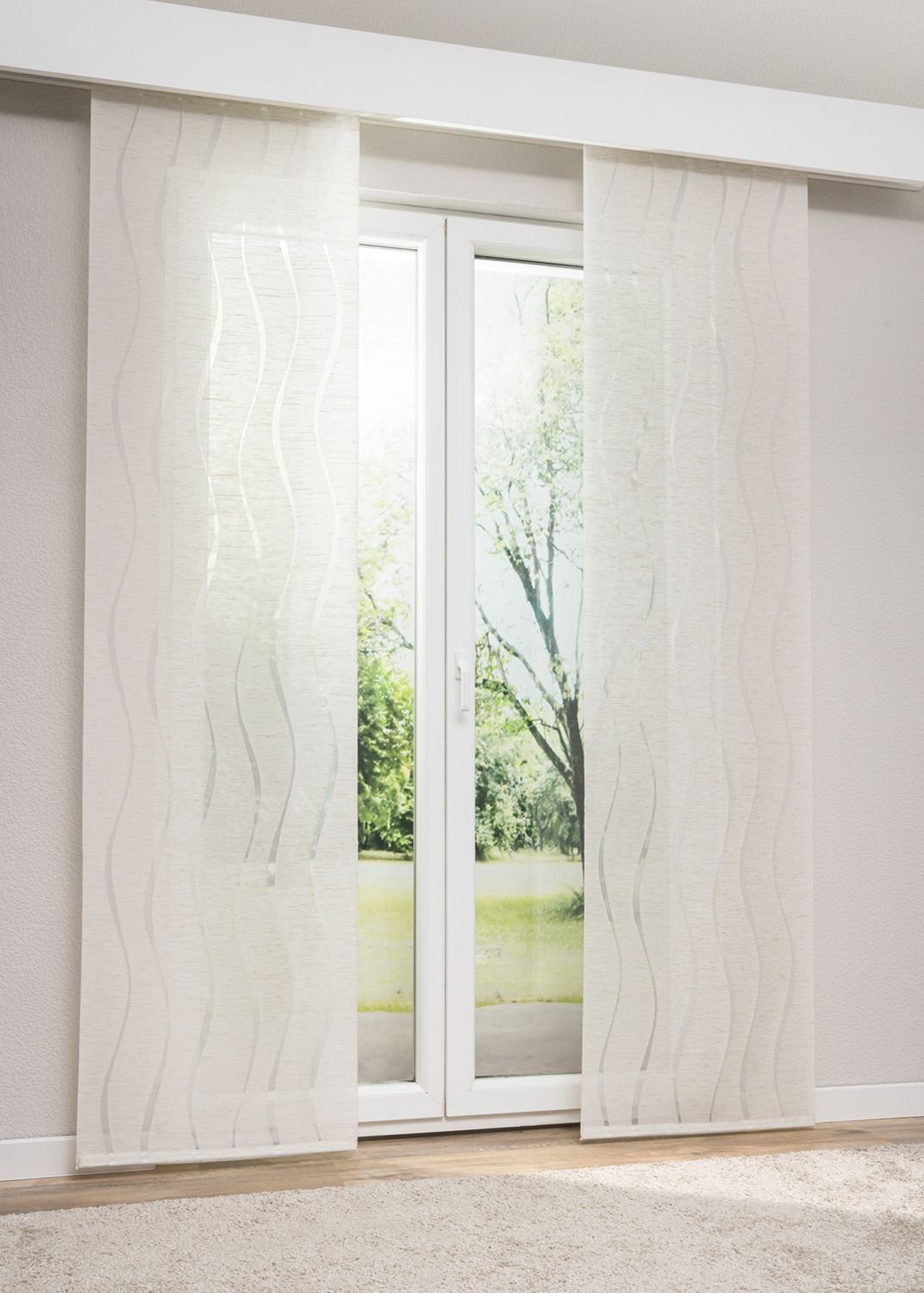 Schiebegardine halbtransparent, (1 hellbeige St), HxB LYSEL®, beige 245x60cm Ambilobe,