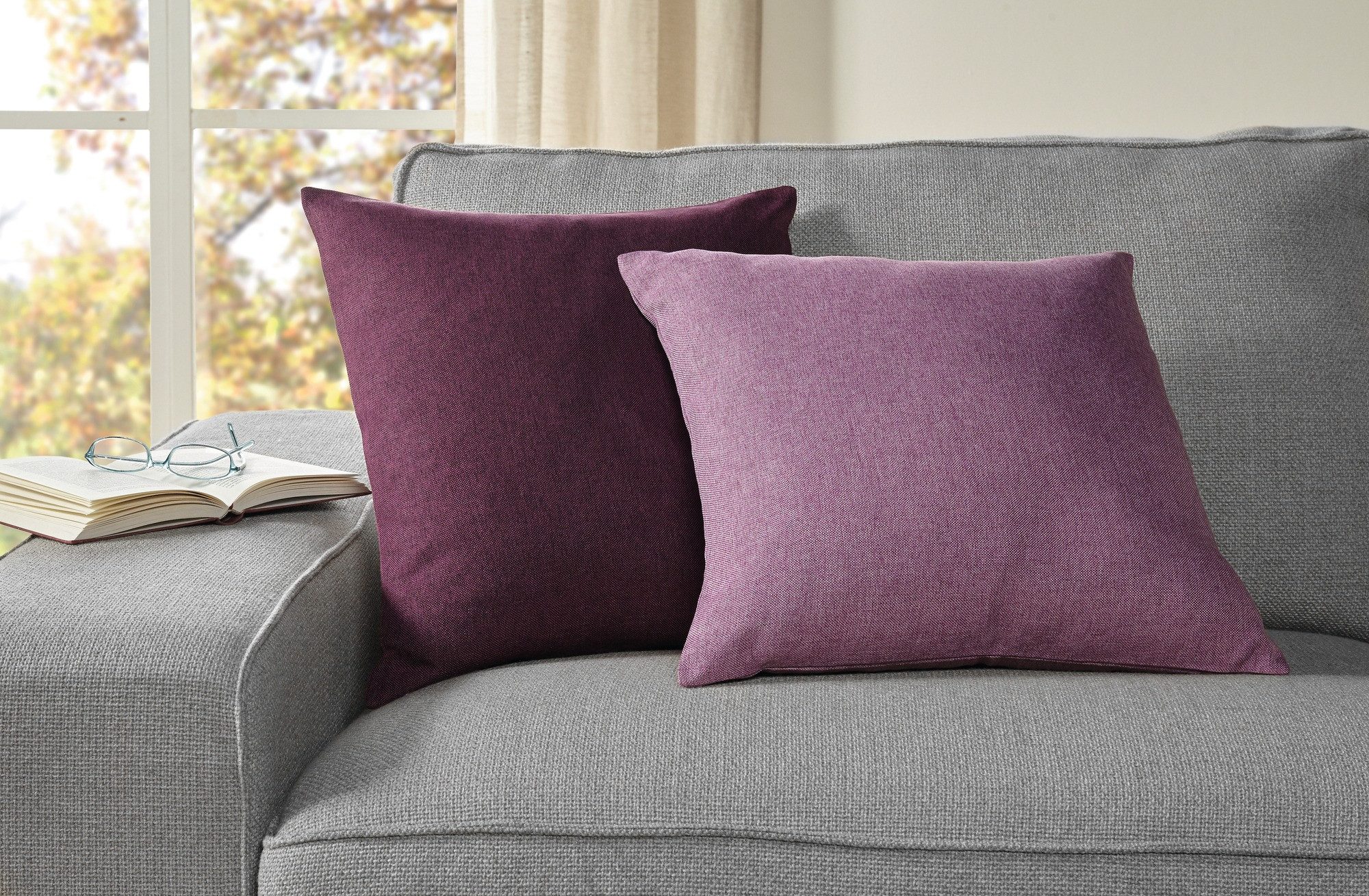 Frank Flechtwaren Kissenhülle, Kissenhülle Beere 2er Set günstig online kaufen