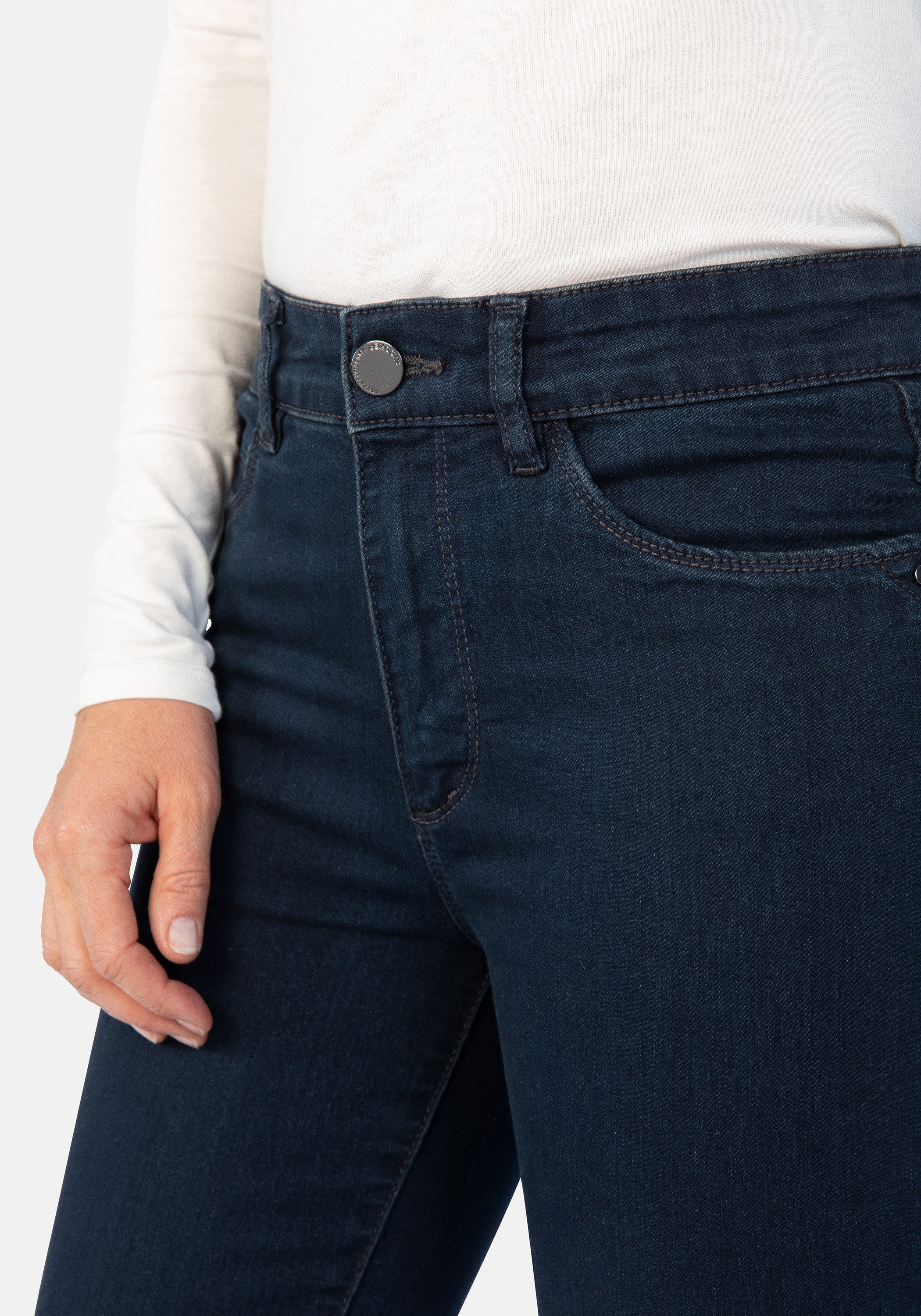STOOKER WOMEN 5-Pocket-Jeans Milano Denim Basic Magic Shape Fit Jeans Casual Clean Wash Denim Jeans Magic Shape Effekt für Damen