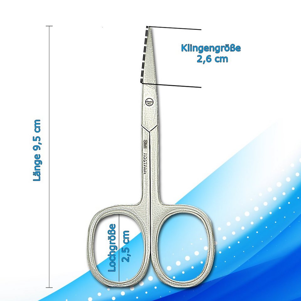 SMI Nagelschere Nagelhautschere Gebogen Hautschere Nagelschere Maniküre  Schere + Etui
