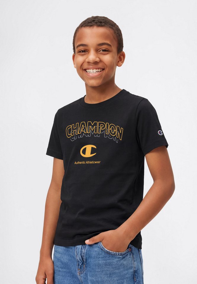 Champion T-Shirt Graphic T-Shirt für Kinder, sportlicher Stil, Kurzarm, Rundhalsausschnitt