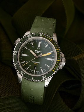 Traser Automatikuhr Traser H3 110327 P67 Diver Automatik Green 46mm 50ATM