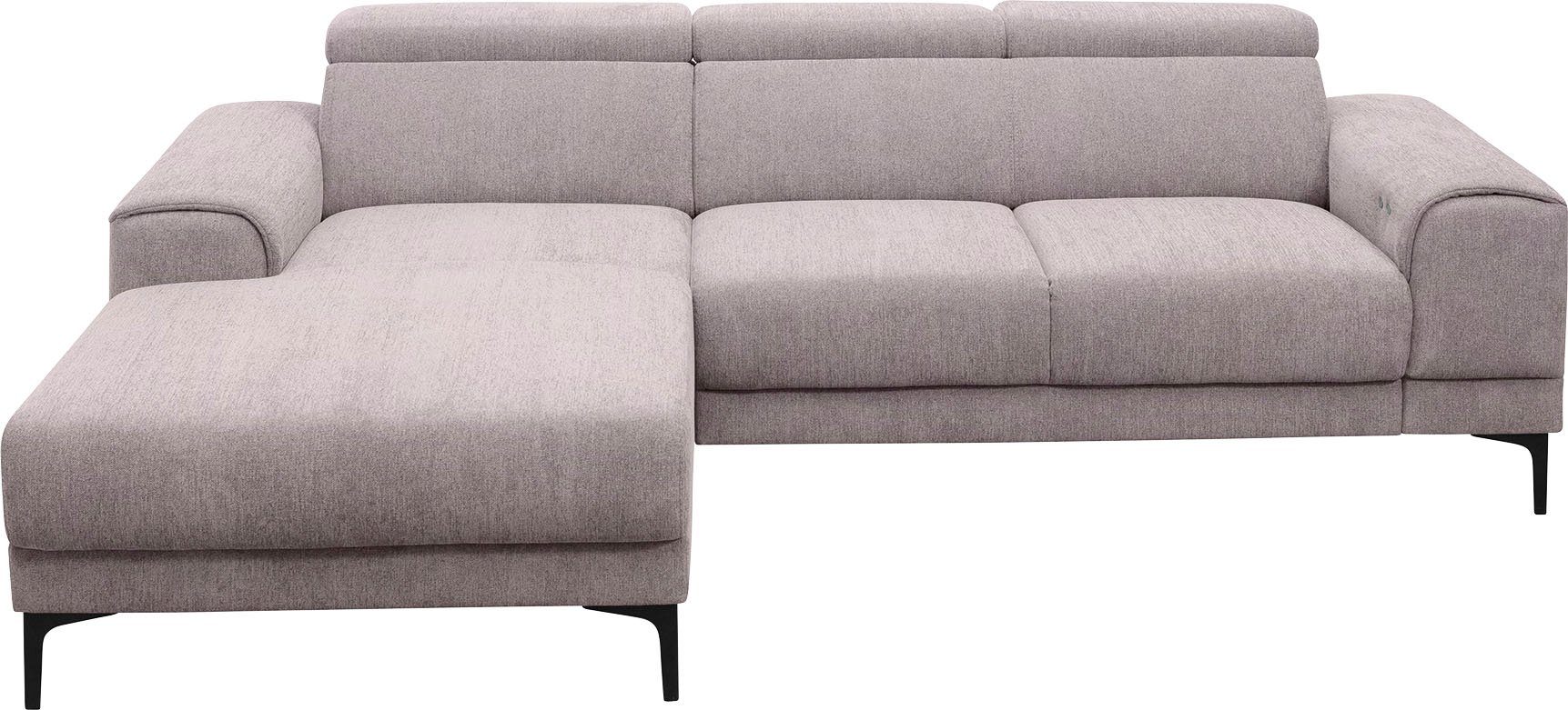 exxpo - sofa fashion Ecksofa Ophelia, 3 Kopfstützen, wahlweise  Sitztiefenverstellung, frei im Raum stellbar