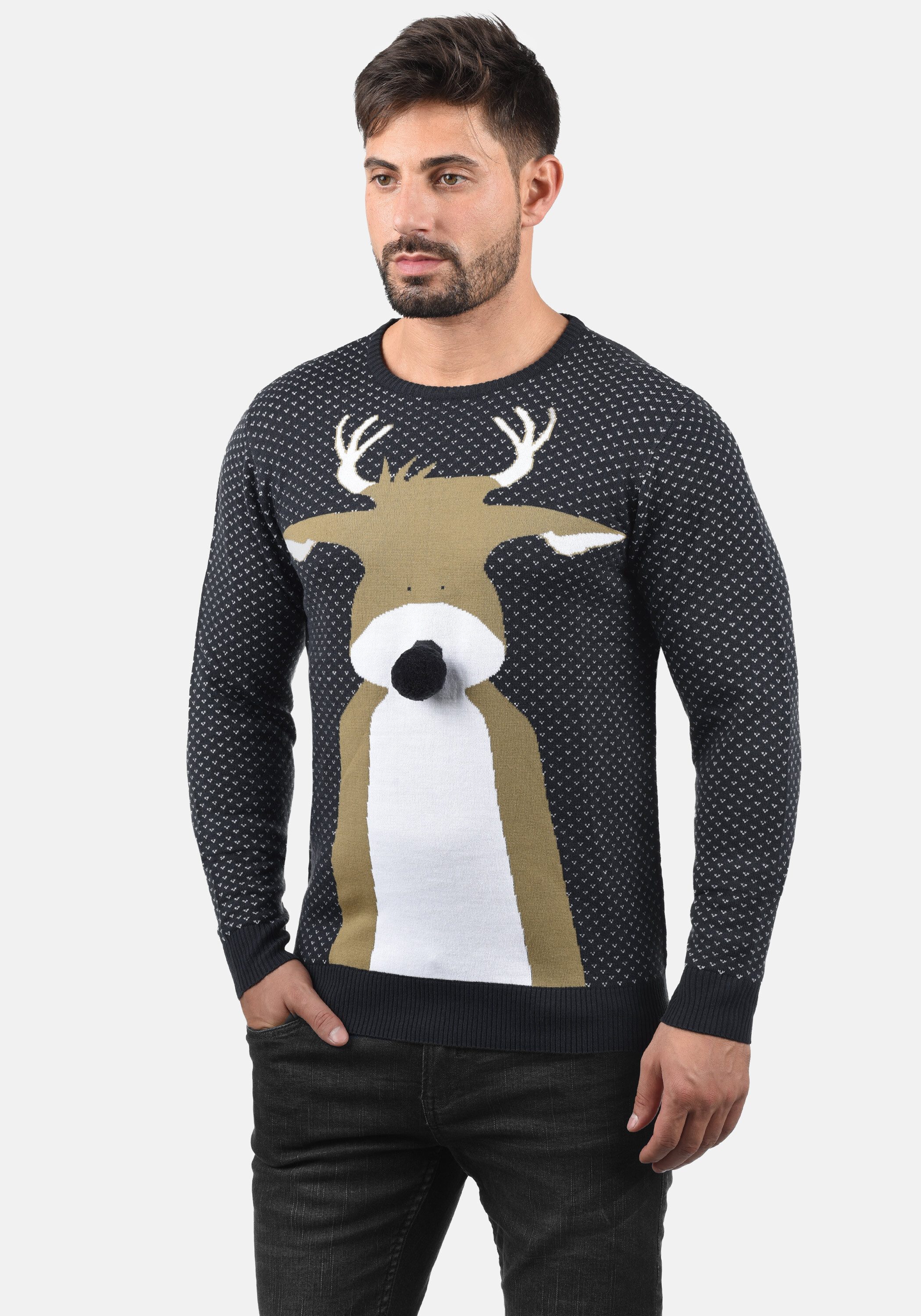 Blend Strickpullover BHRudolph Strickpullover mit Weihnachtsmotiv