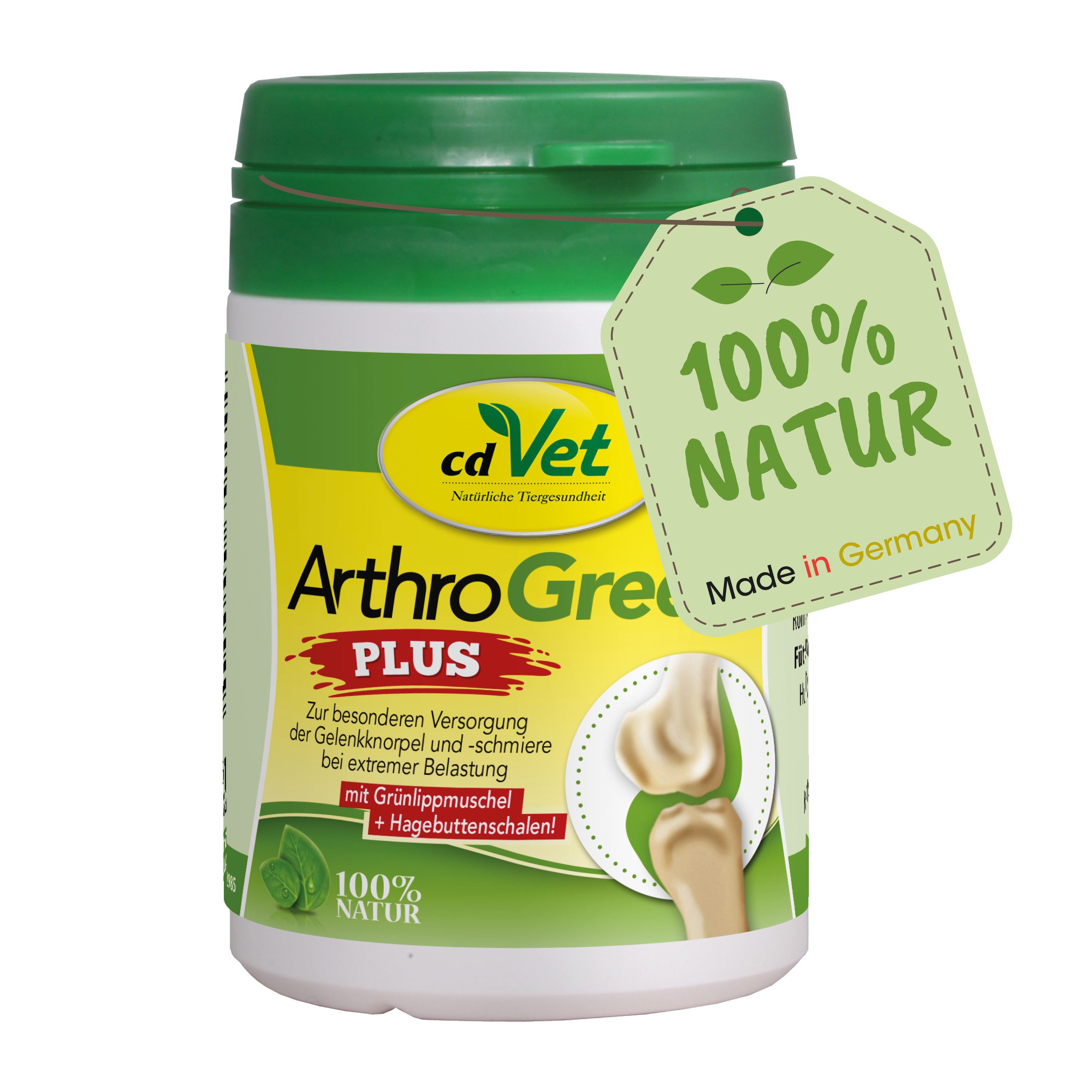 cdVet ArthroGreen plus, Ergänzungsfutter für: Hunde, Katzen, Gelenkunterstützung, Muskeln, Sehnen und Bindegewebe