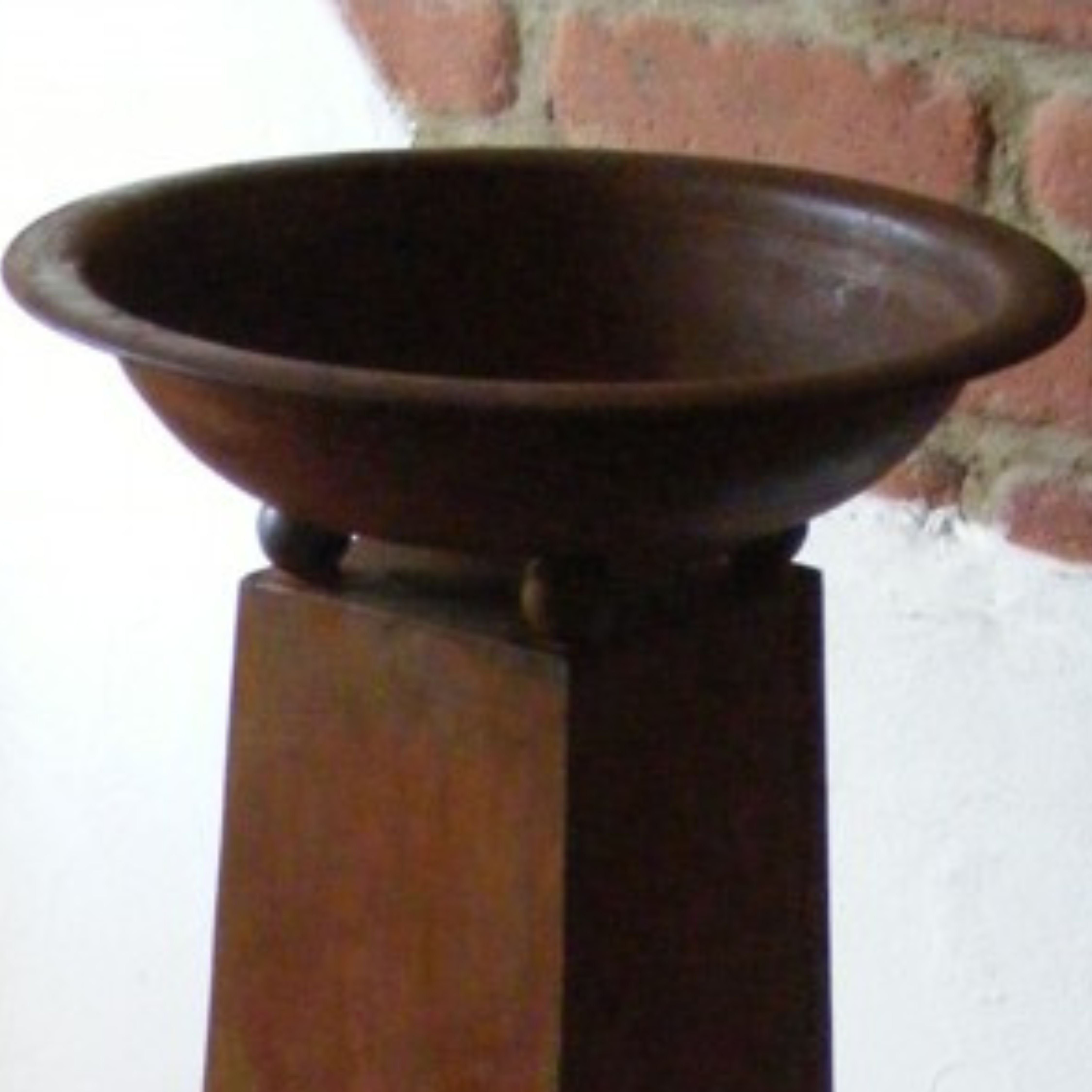 Rostikal Pflanzkübel Metall Dekosäule Blumenständer Pflanzschale, echter Rost