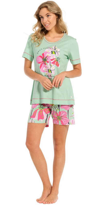 Pastunette Schlafanzug Damen Pyjama kurz (2 tlg) auch in großen Größen