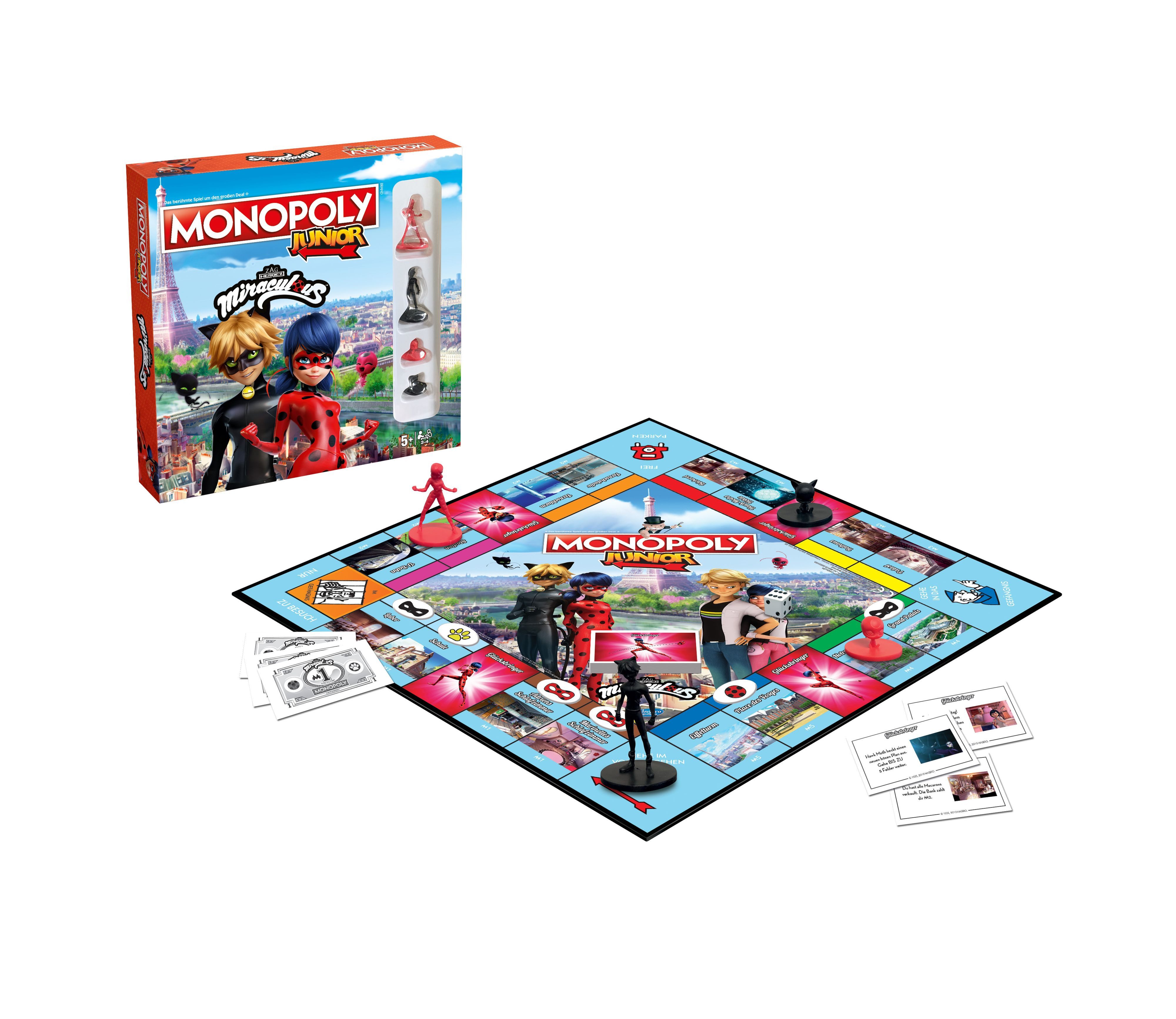 Winning Moves Spiel Monopoly Junior Miraculous, Brettspiel