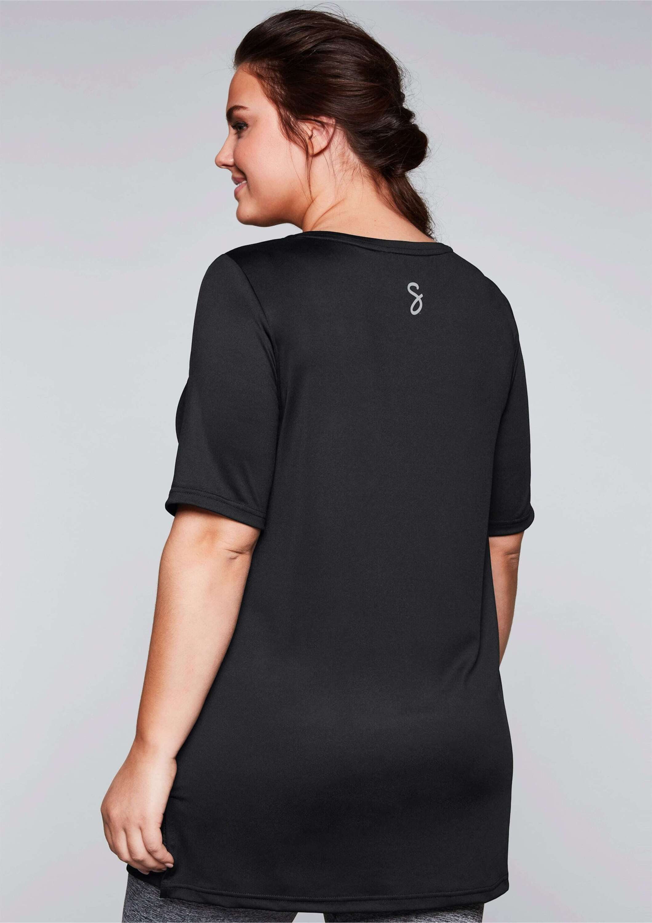 Sheego Trainingsshirt Longshirt Kurzarm günstig online kaufen