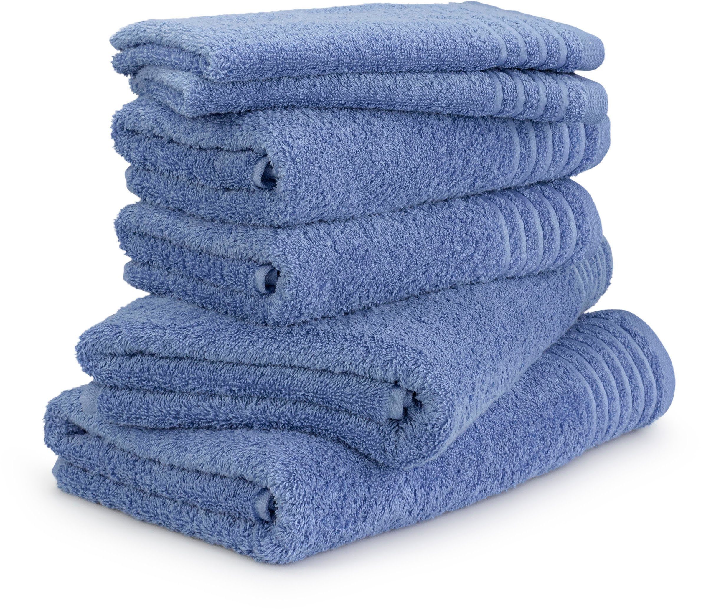 Möve Handtuch Set New Classic, Walkfrottier (Set, 6-St), 2x Gäste-, 2x Hand- und 2x Duschtücher