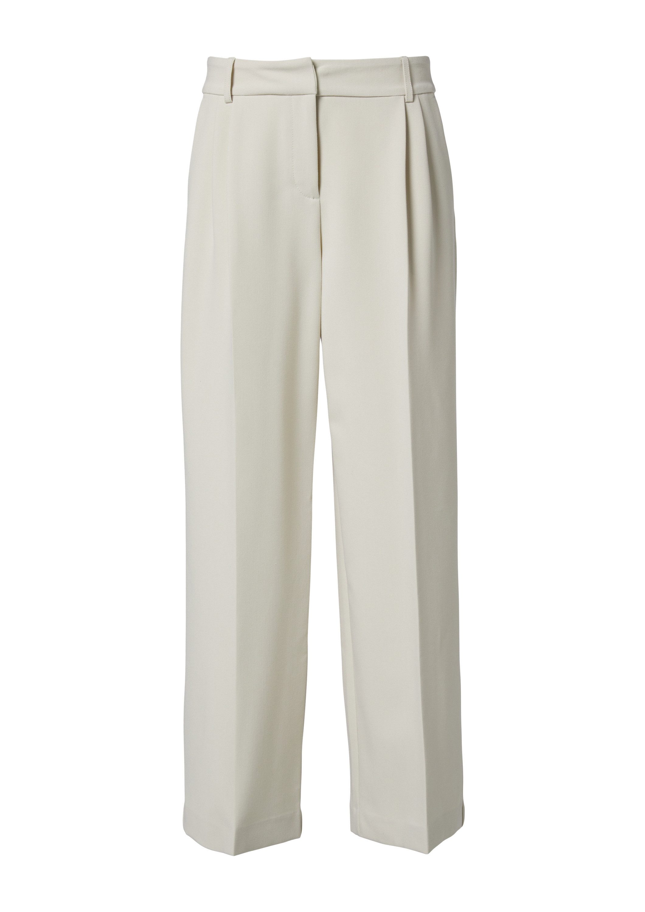 comma Chinos Hose Hochwertige Stoffhose mit Wide Leg und Detail am Bund günstig online kaufen