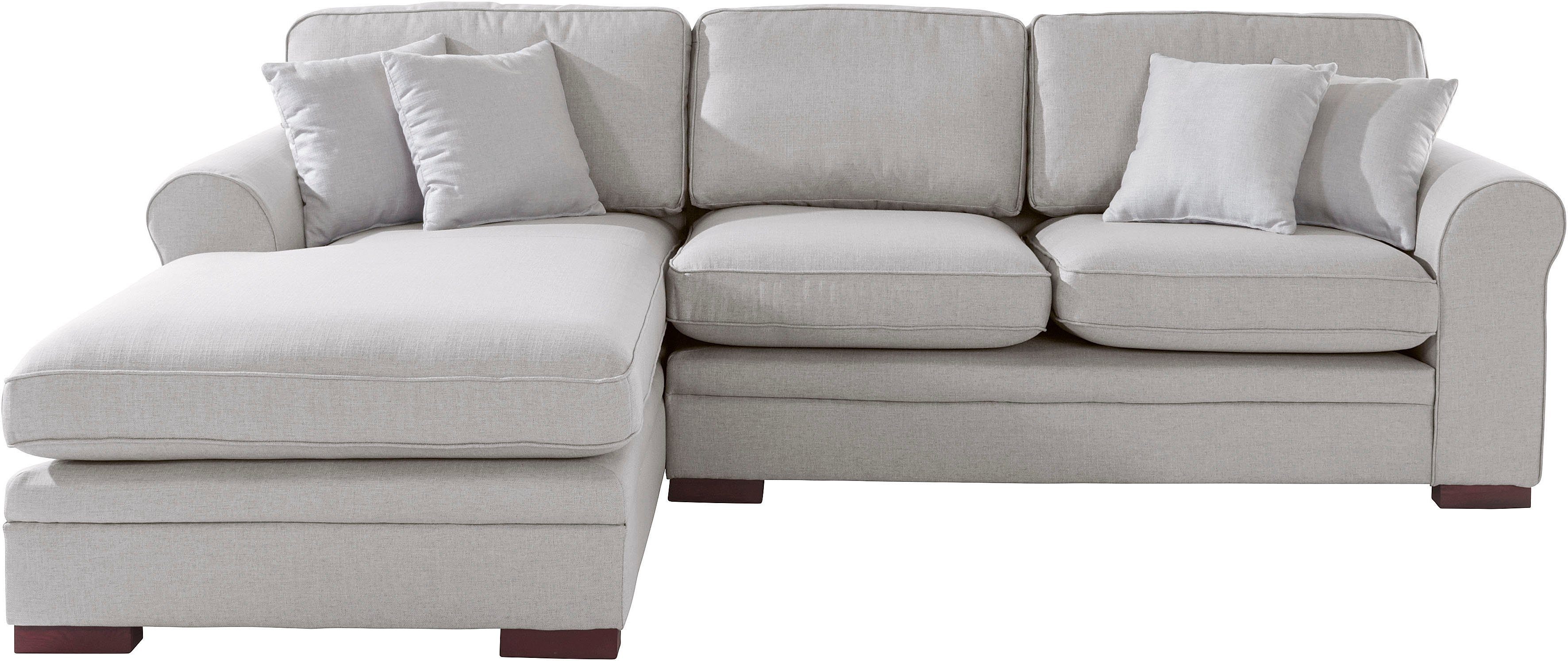 Home affaire Ecksofa Broughton, weicher Sitzkomfort, incl. 4 Zierkissen, Keder | Ecksofas