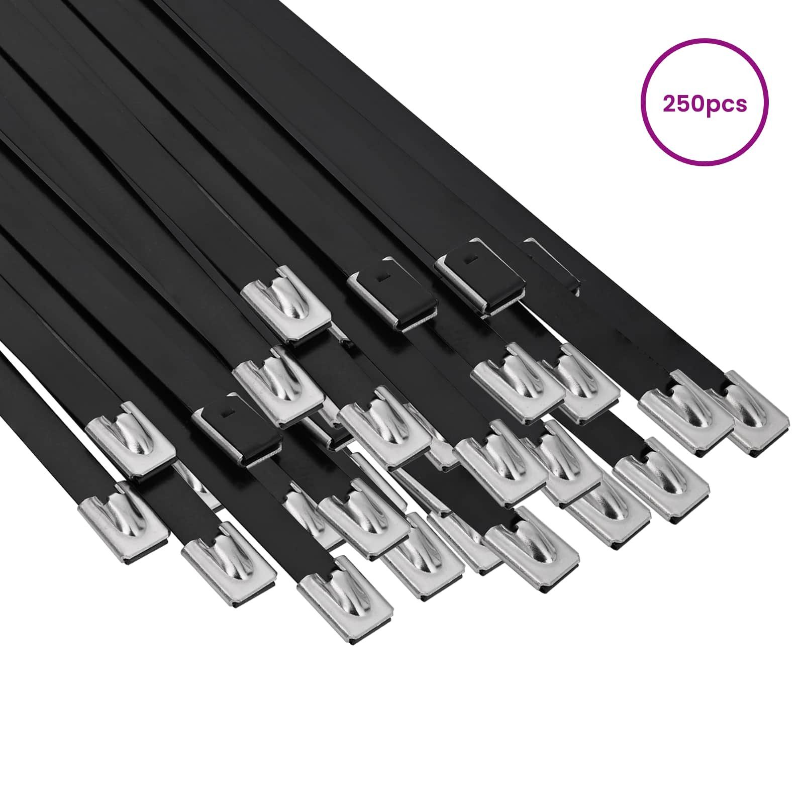 vidaXL Kabelbinder Kabelbinder 250 stk. 7,9 x 800 mm Schwarz (250-St)