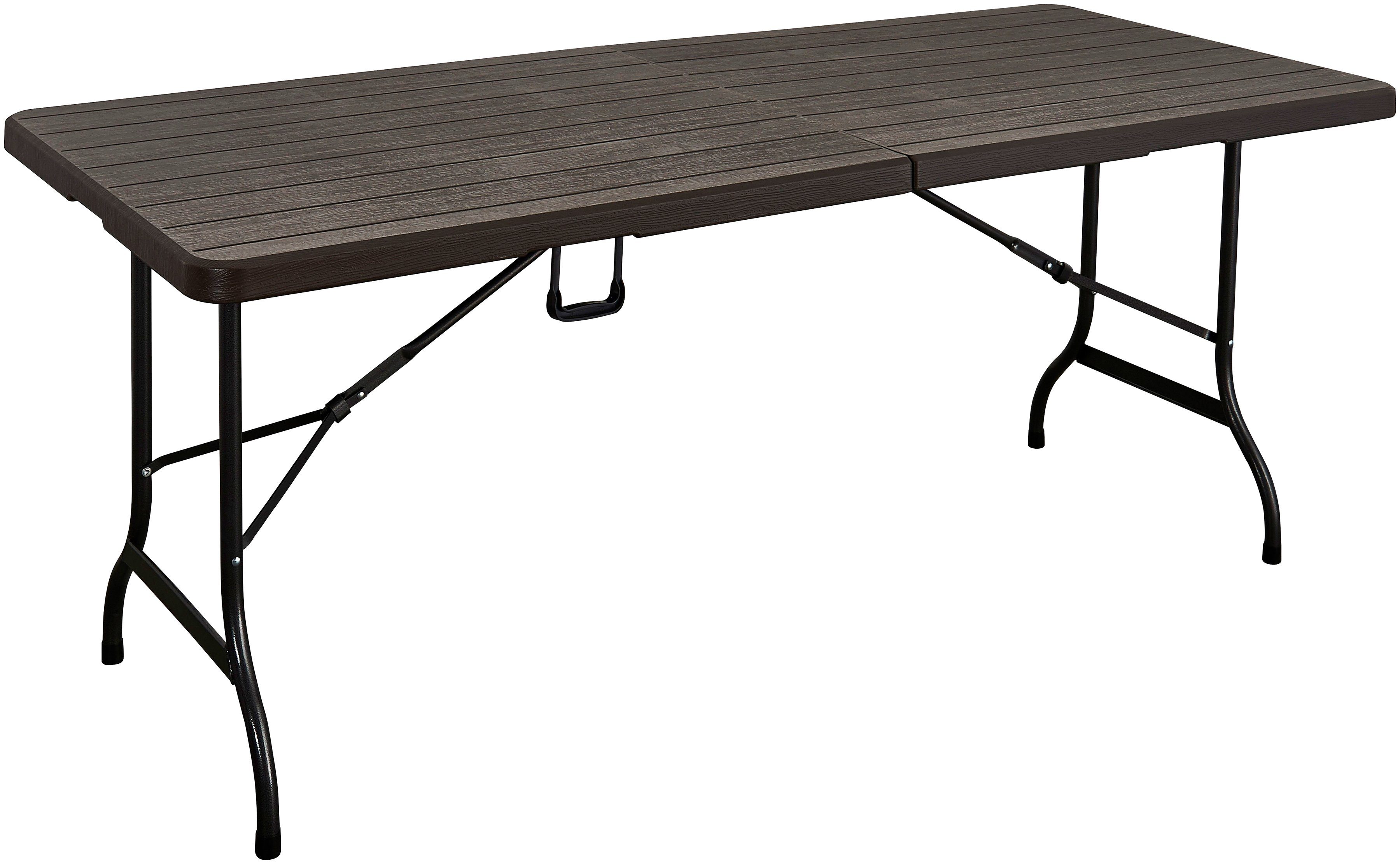 Garden Pleasure Klapptisch Tabora Rechteckig Braun 180 cm x 74,5 cm günstig online kaufen