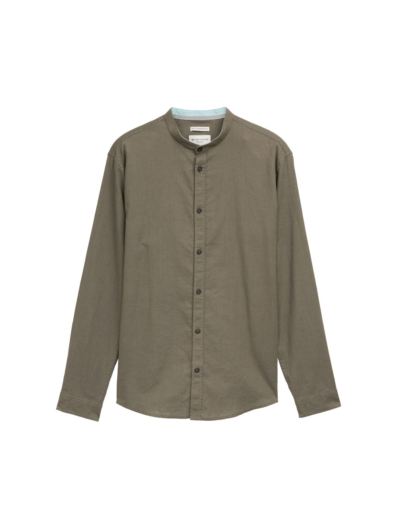 TOM TAILOR Langarmhemd Blusen & Shirts Regular Fit Hemd mit Leinenanteil günstig online kaufen