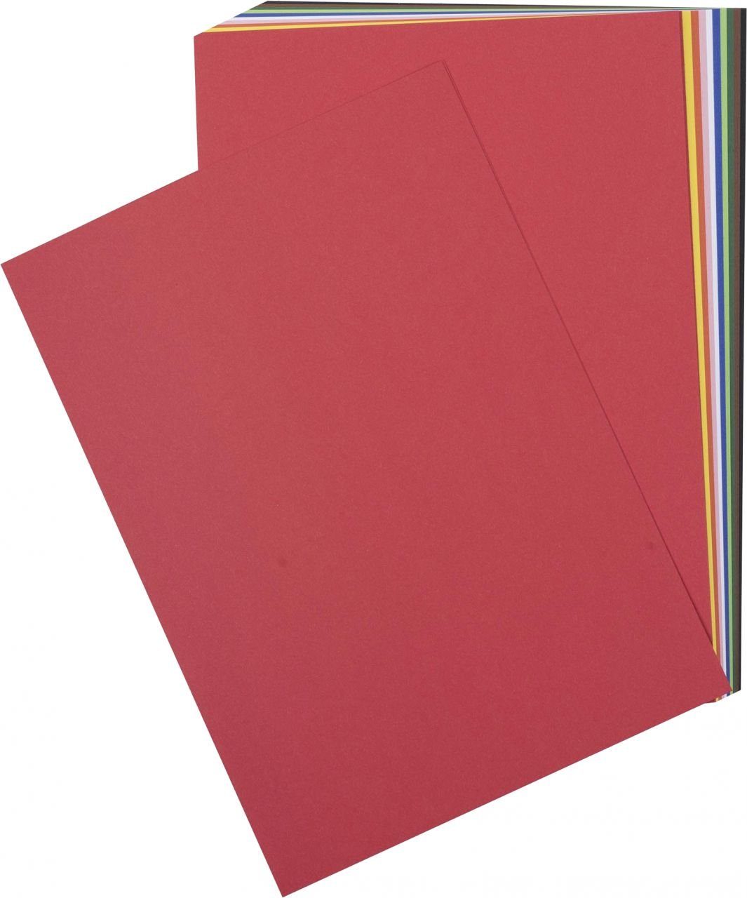 Glorex A4 Bastelkartonpapier 100 Blatt Tonpapiersortiment intensive, Glorex