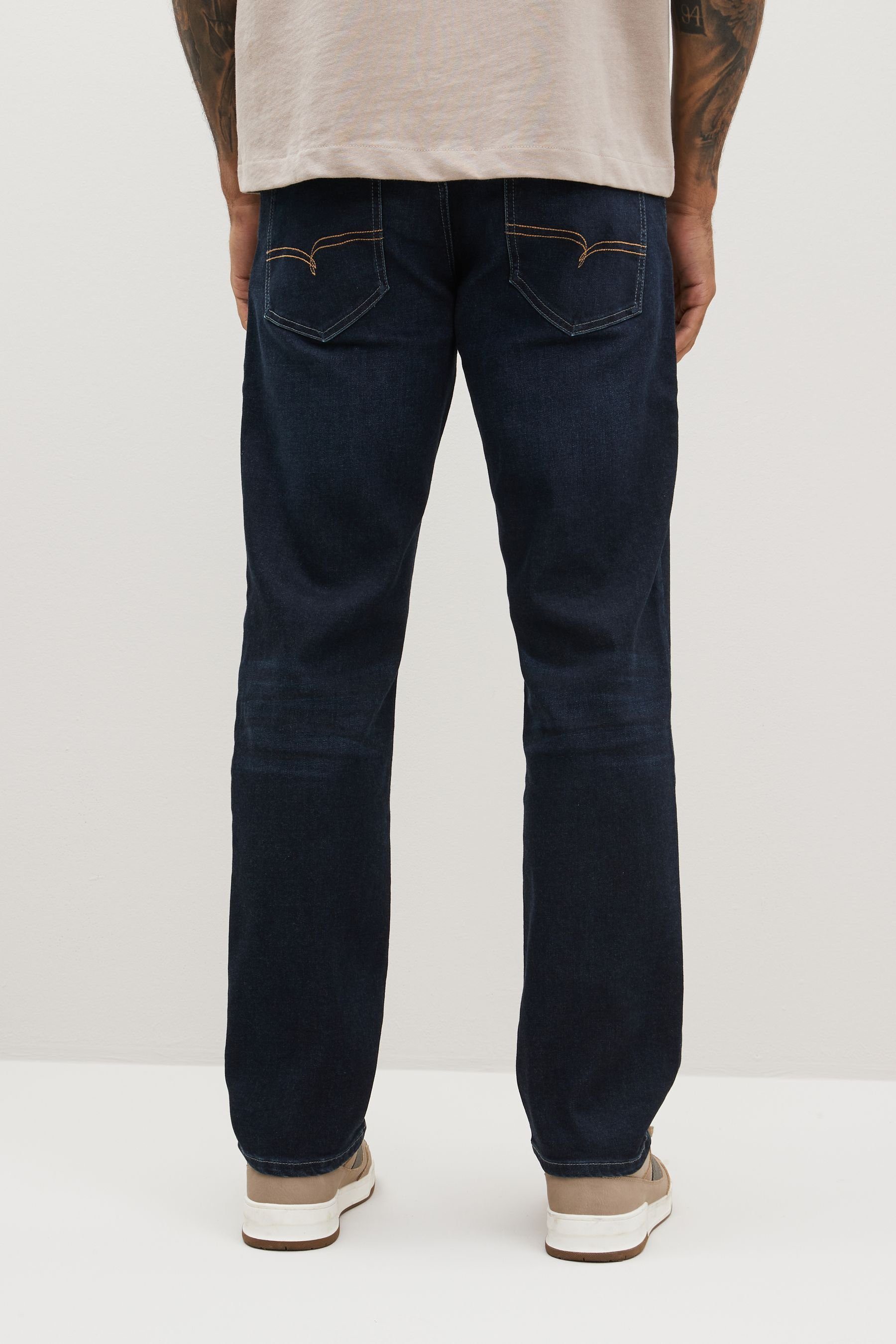 Straight-Jeans Blue/Black - Motionflex Next Straight (1-tlg) Jeans