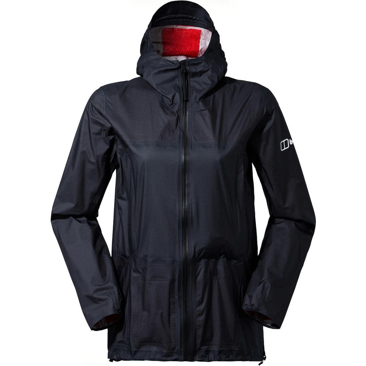 Berghaus Skijacke W MTN Guide Hyper Alpha Jacket Blk/Blk Ultraleichte, wasserdichte Jacke mit hervorragender Atmungsaktivität