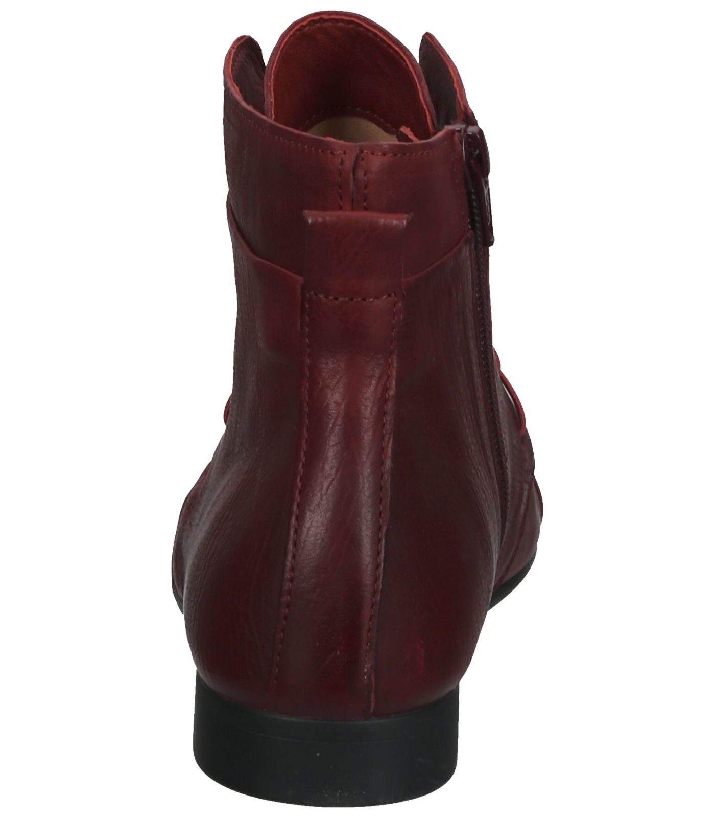 Rot Stiefelette Nappaleder Think! Schnürstiefelette