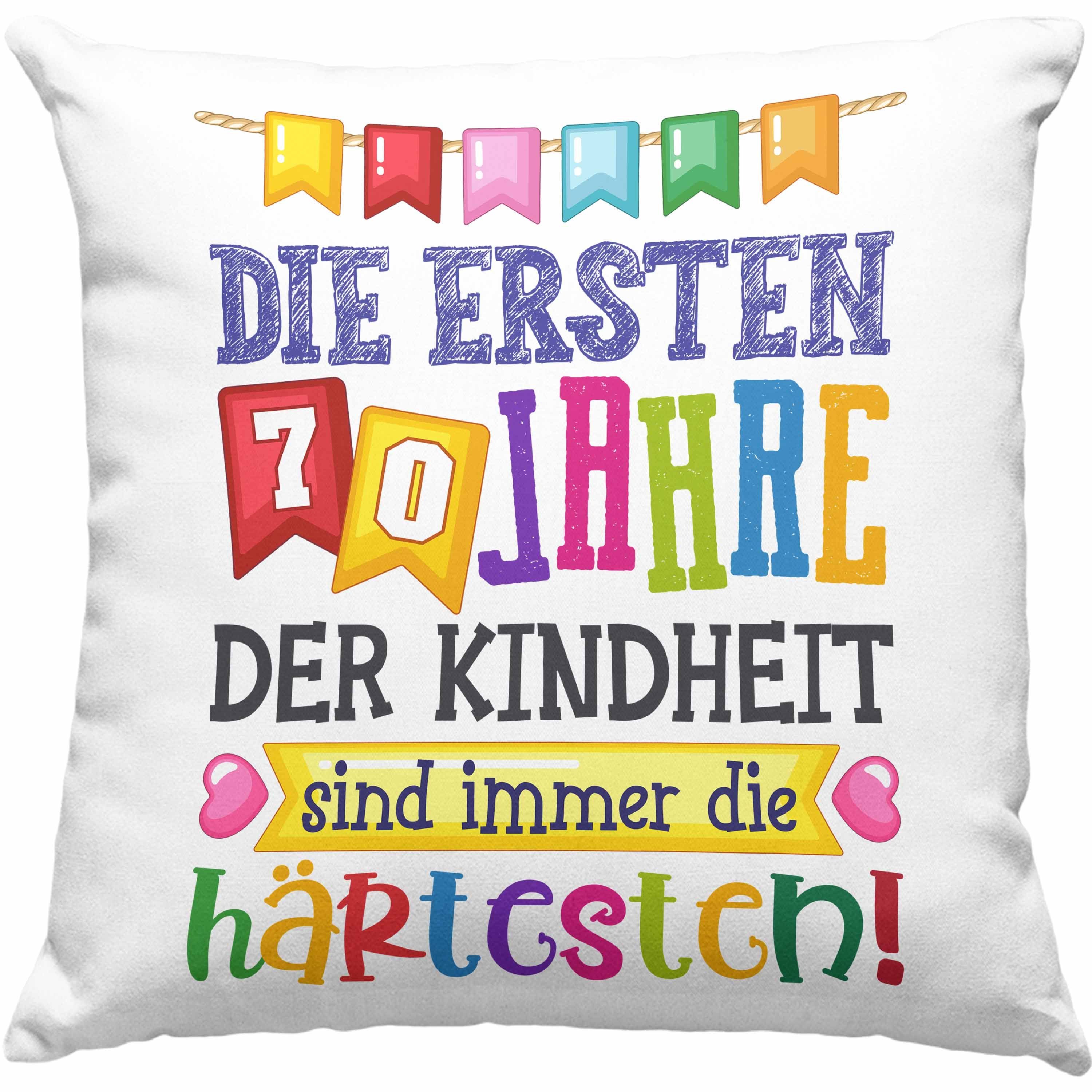 Opa mit Lustig Kissen Spruch Geschenk Oma 70. Geschenkidee Dekokissen 70er Trendation 40x40 Trendation - Grün Geburtstag Füllung Dekokissen