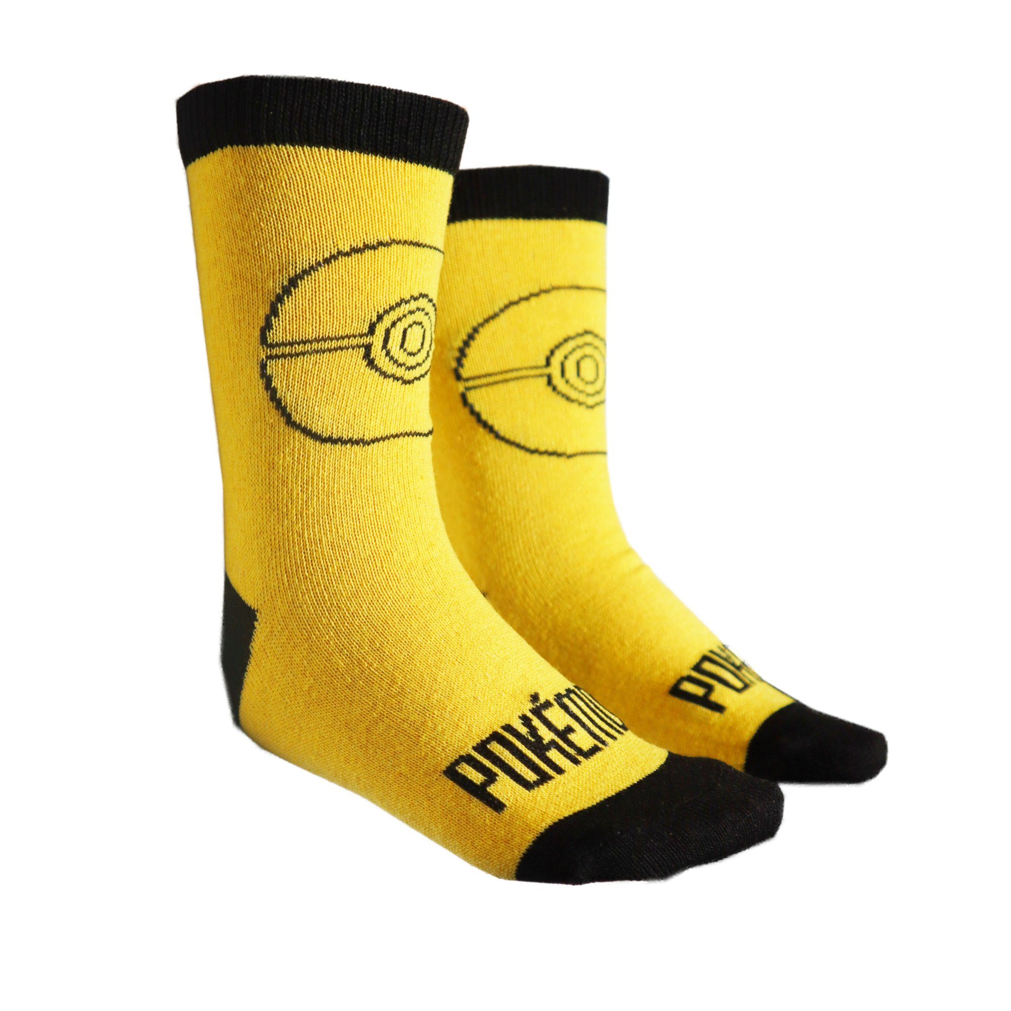 POKÉMON Langsocken Pokemon Pikachu Kinder Jungen lange Socken 3er Pack Gr. 23 bis 34