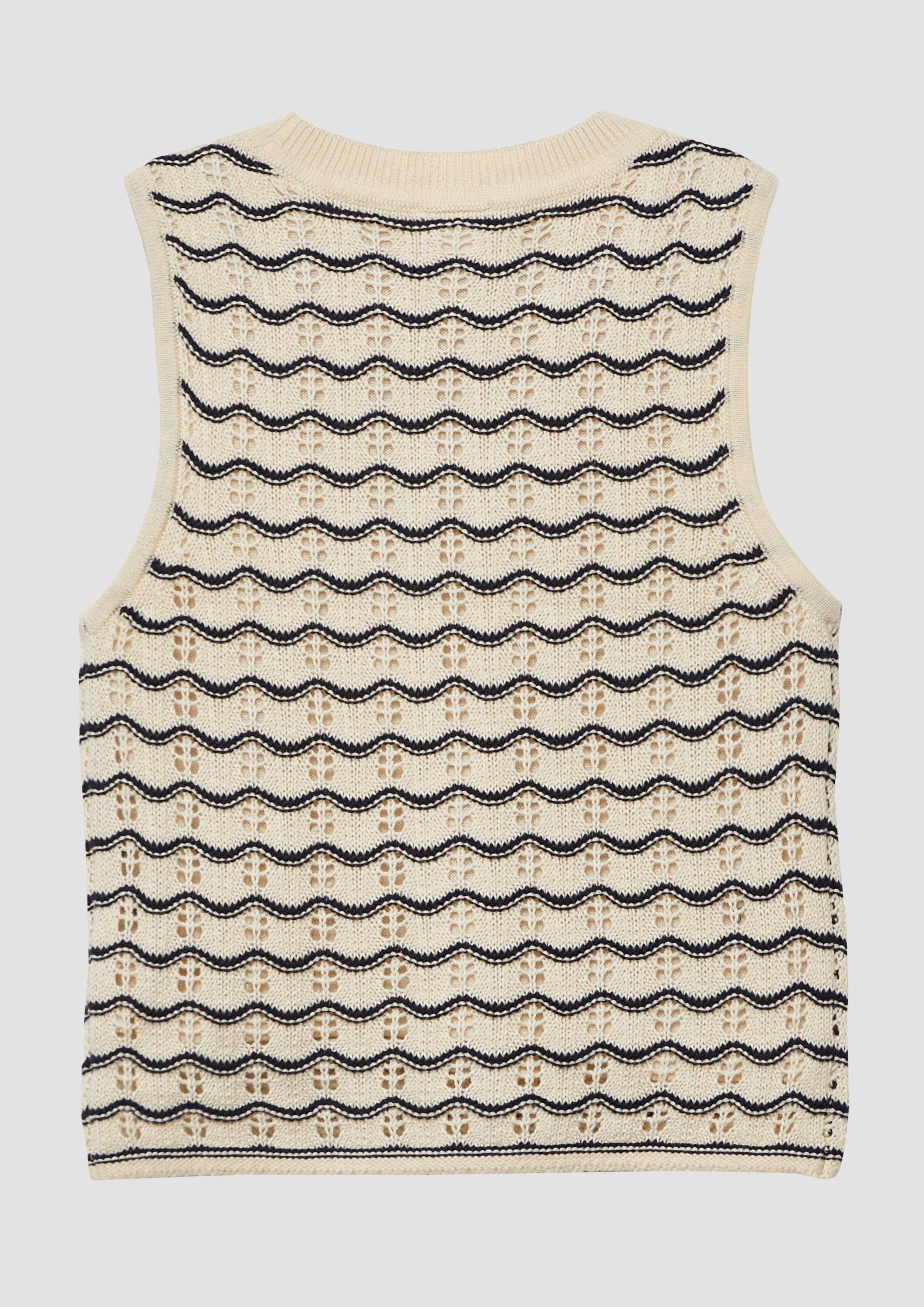 s.Oliver Sweatshirt Strickpullunder Ajour-Stricktop im Slim Fit