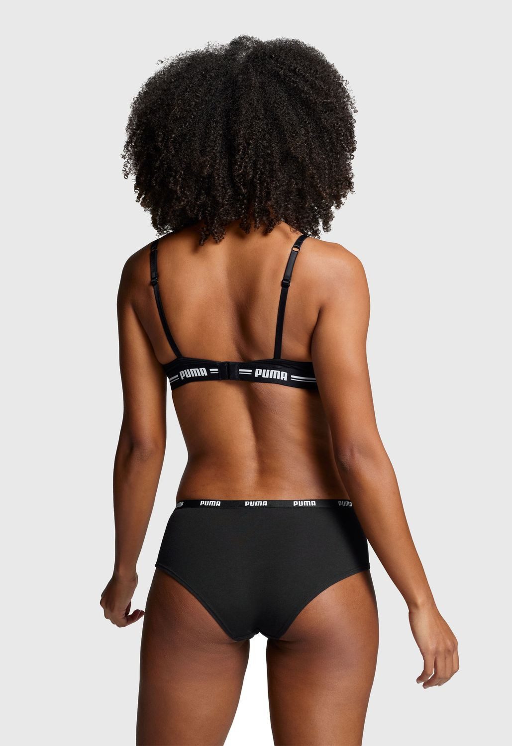 PUMA BODYWEAR Panty Mini Shorts Comfort Cotton Stretch (Set) Webgummibund, Logo