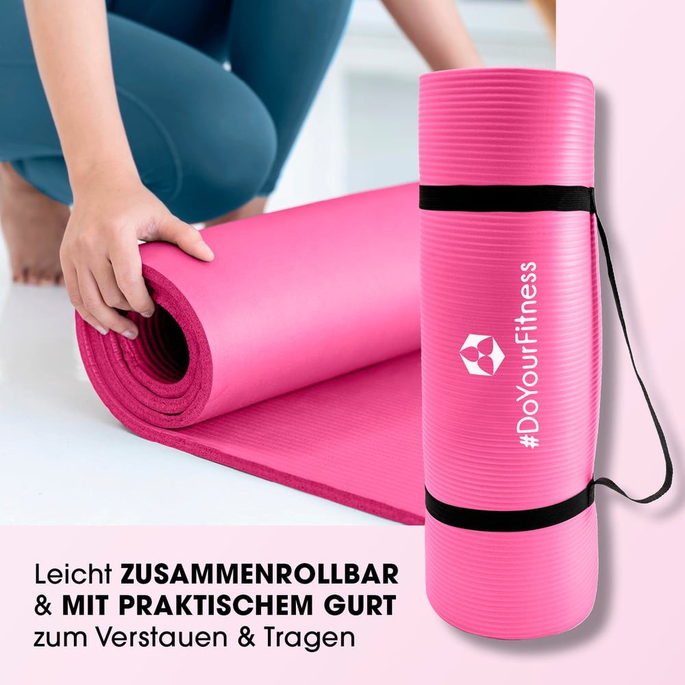 #DoYourFitness Yogamatte rutschfest, Für Einsteiger und Fortgeschrittene, Gelenkschonende Gymnastikmatte, 183cm x 61cm [Indoor/Outdoor] – Bild 5 von 5