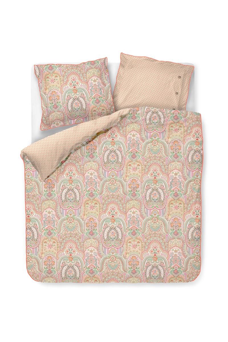 PiP Studio Bettwäsche Bettwäsche DE Jabali Flower Coral 200x200 orange, Baumwolle, 3 teilig, bettwäsche 200x200 baumwolle reißverschluss warm baumwolle bettwäsche