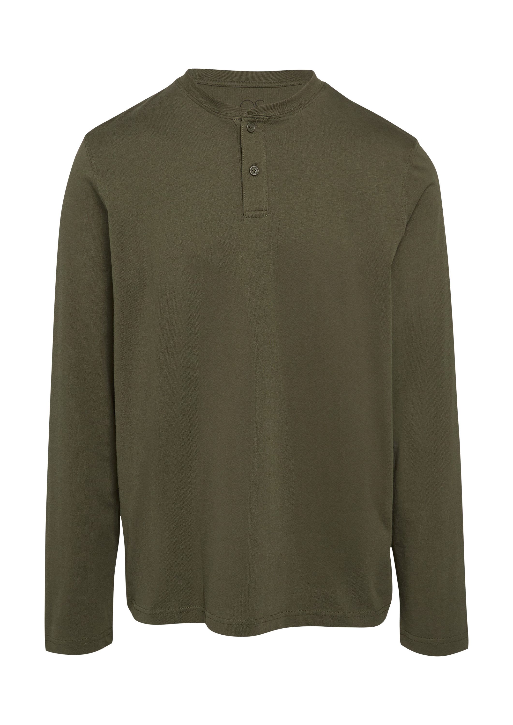 QS Langarmshirt T-Shirt Henley mit Knopfverschluss günstig online kaufen