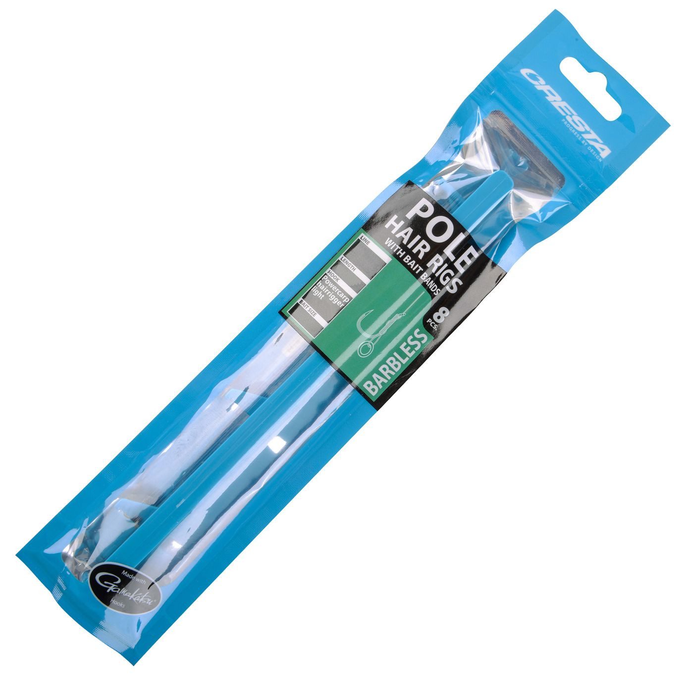 Feederhaken Cresta Pole Hair Rigs + Band - gebundene Angelhaken