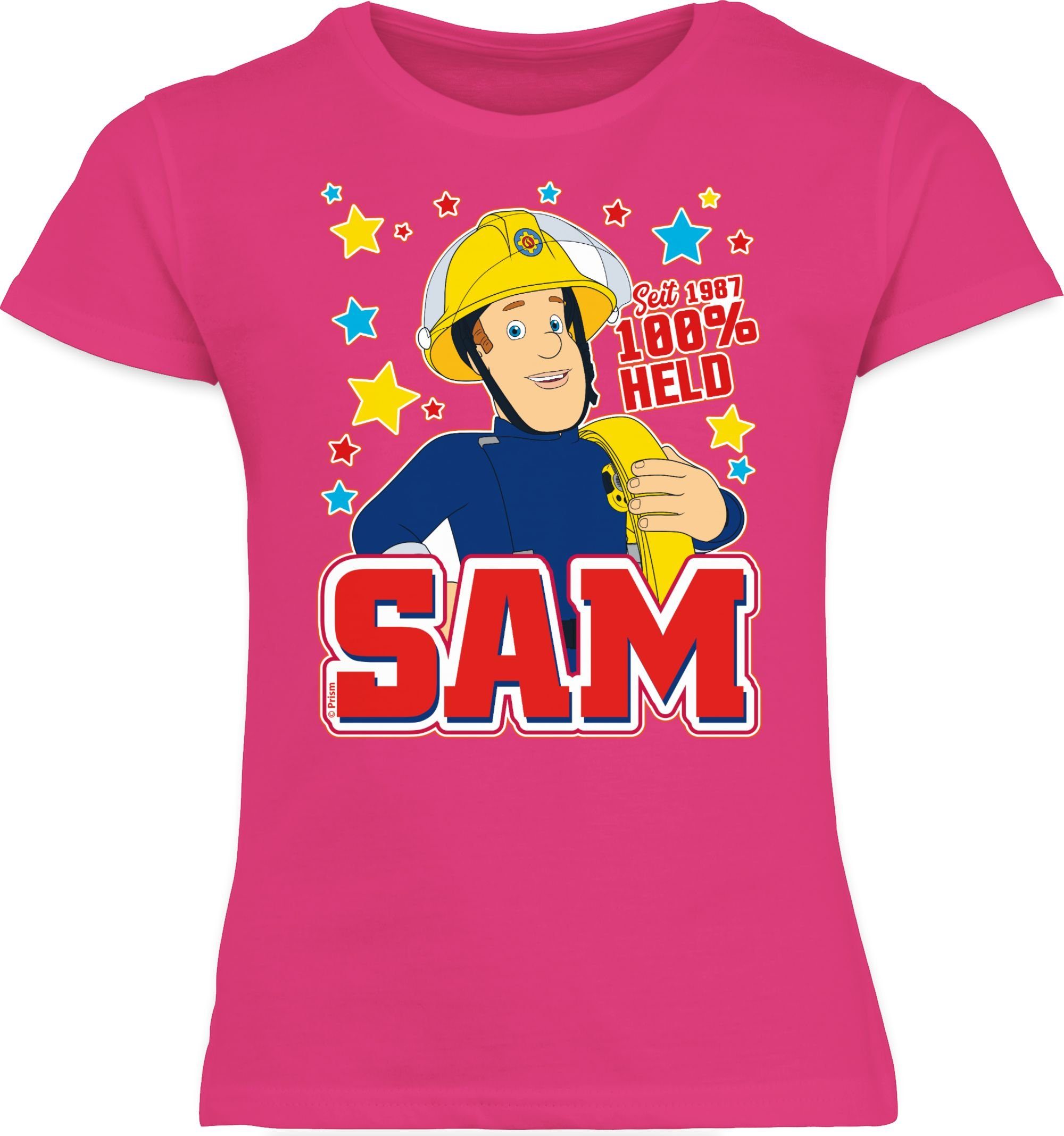 Shirtracer T-Shirt Seit 1987 - 100% Held - Sam Feuerwehrmann Sam Mädchen