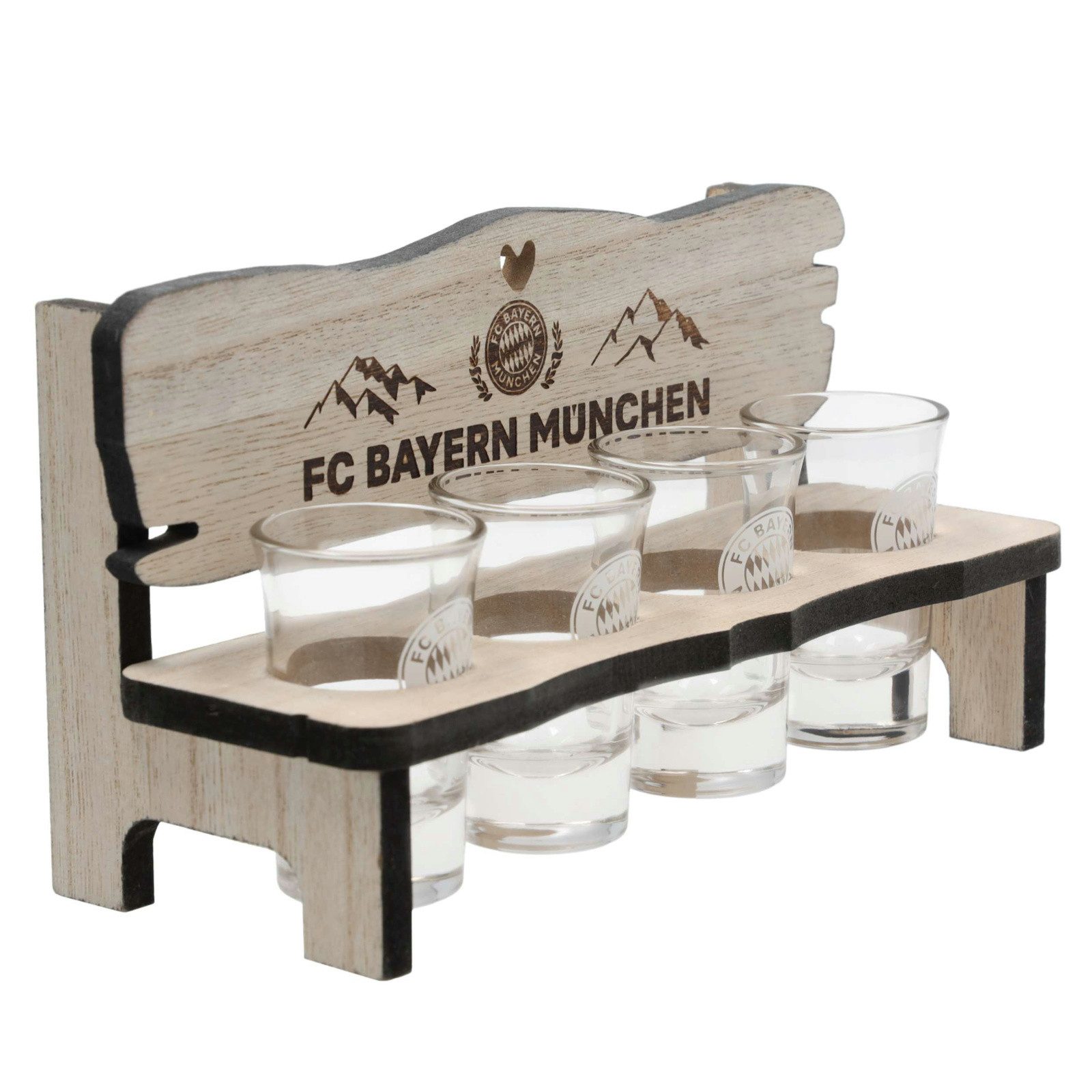 FC Bayern München Schnapsglas FC Bayern Schnapsbank-4er, Glas