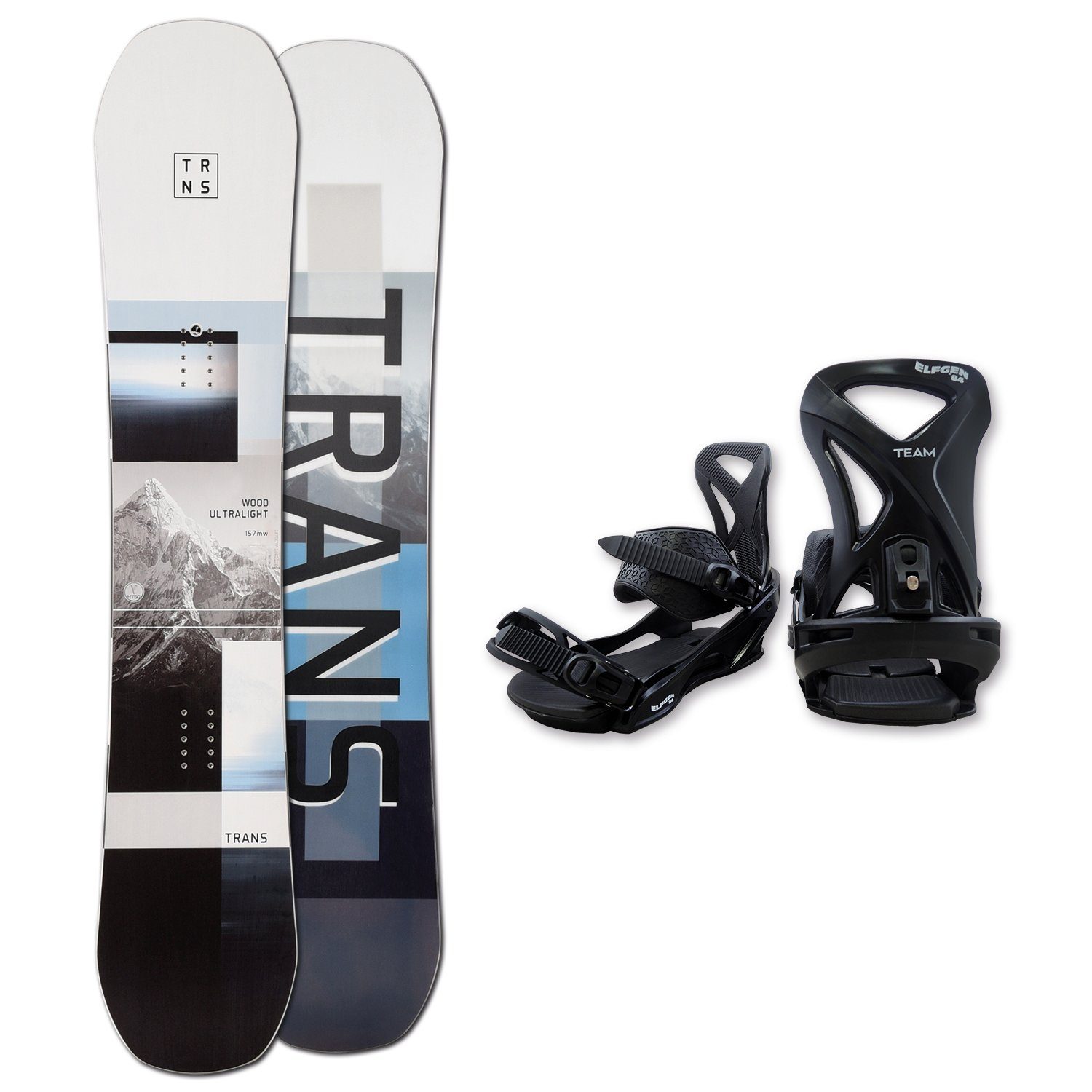 TRANS Snowboard Ultralight Wood (Set), Inkl. Bindung mit Befestigungsmaterialien
