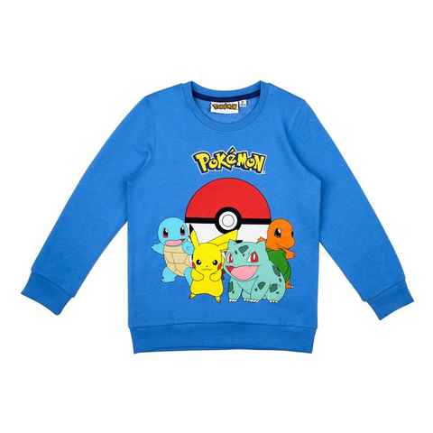 POKÉMON Langarmshirt Pokemon Kapuenpullover Pullover Hoody