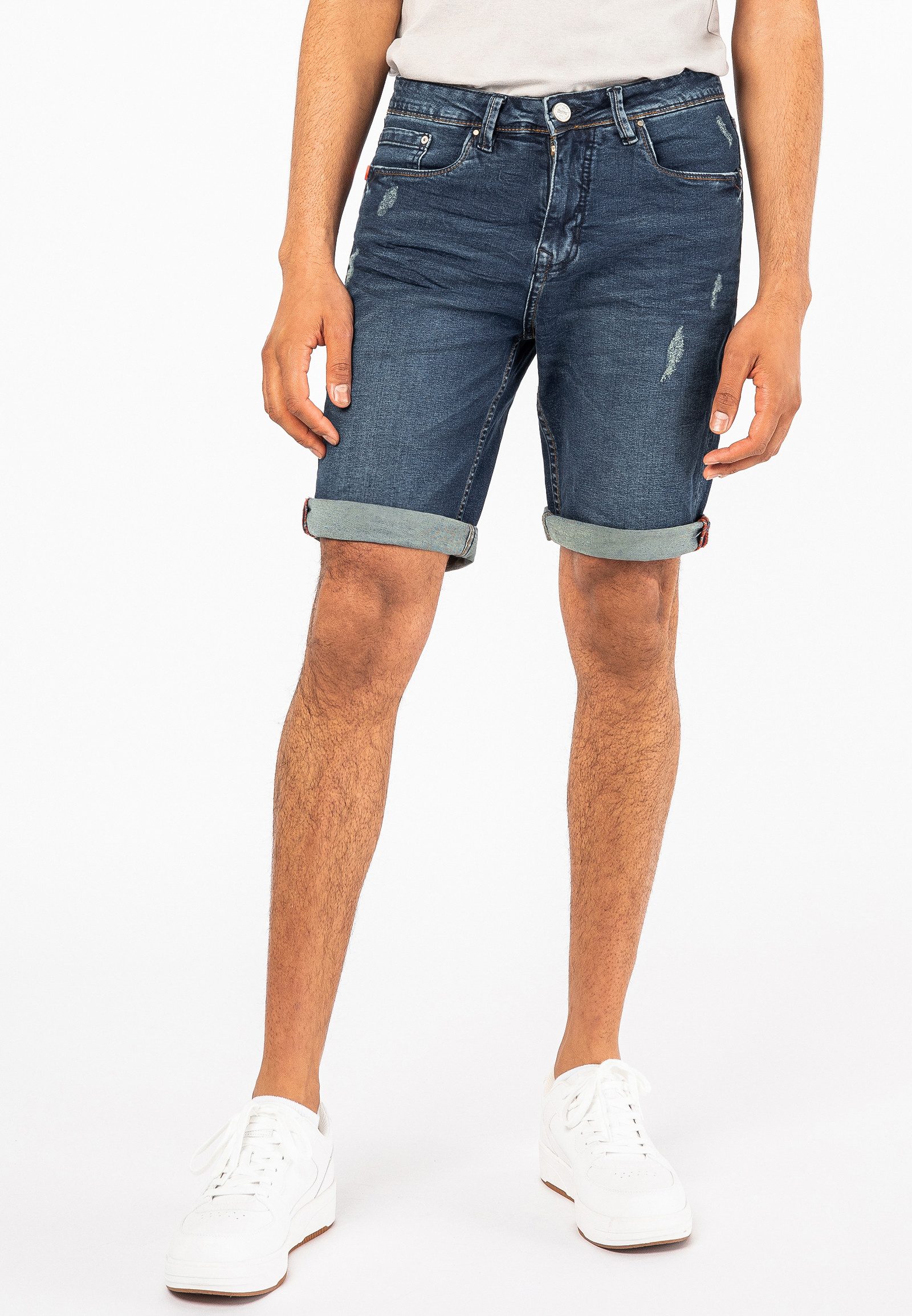 SUBLEVEL Jeansbermudas Herren Jeans Shorts kurze Hose Reißverschluss 5 Pocket, Sommerhose, kurze Jeans, Bermudashorts