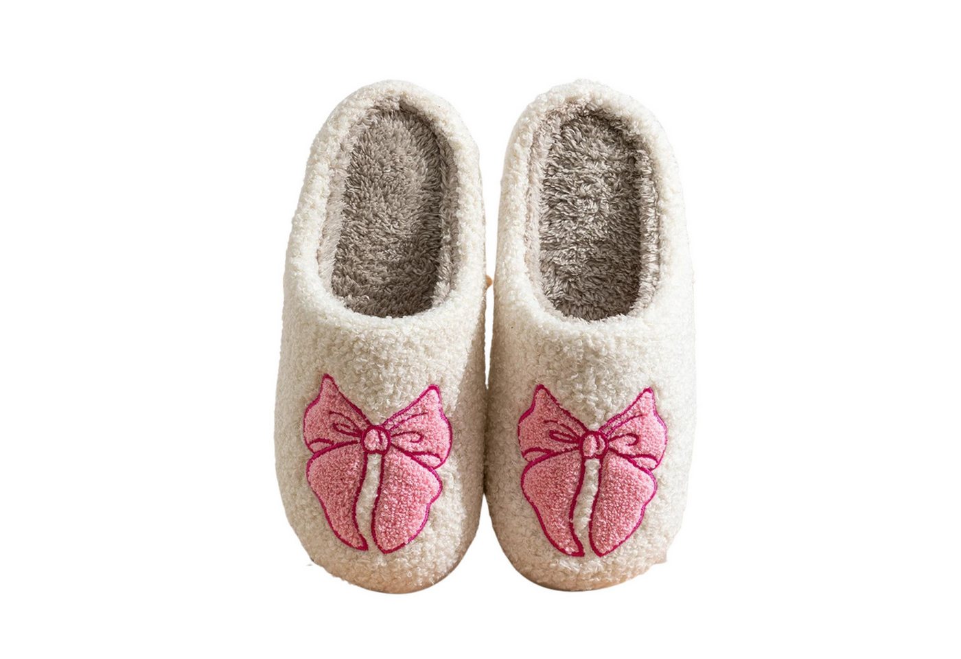 NEXORA Kuschelige Damen-Hausschuhe mit Schleife – Weich, Warm & Bequem Plüsch Hausschuhe kuschelige Slipper Damen mit Schleife