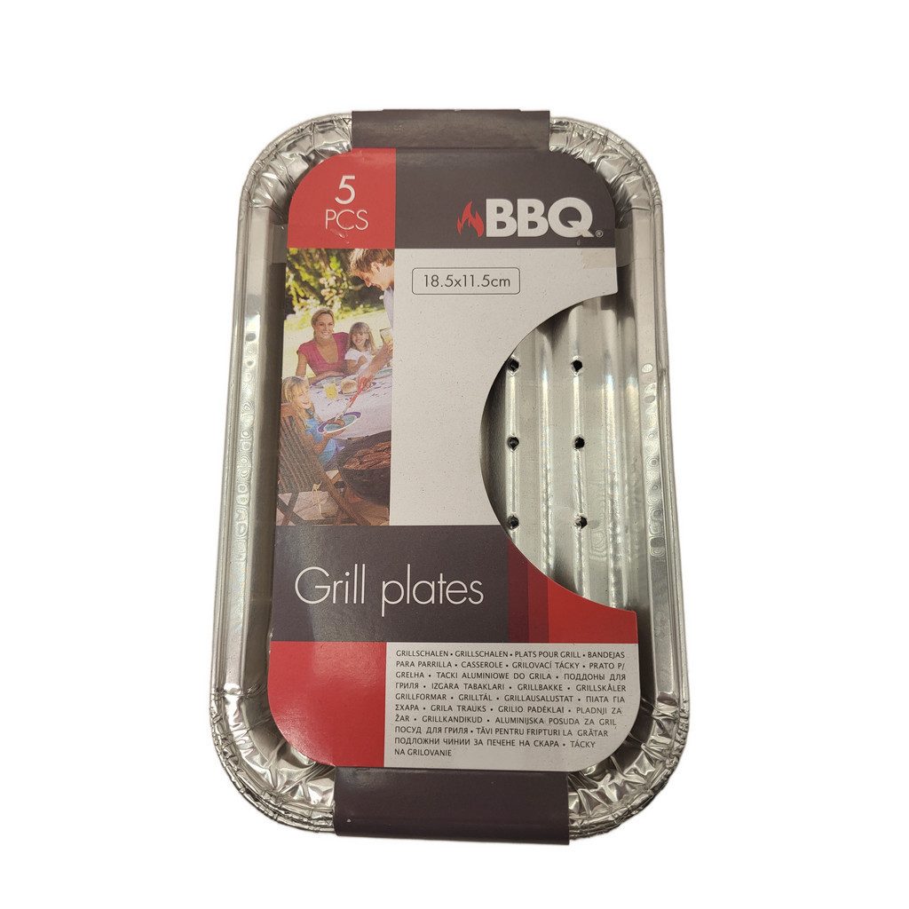 bbqprodukte Grillplatte BBQ Grillplatte Aluminium Grillzubehör 5 Stück 18x11cm