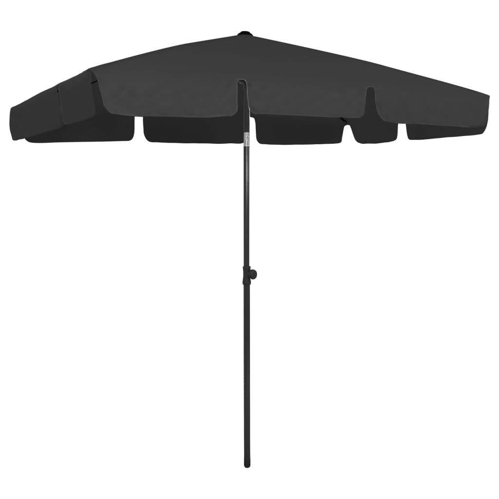 Sonnenschirm Strandschirm Schwarz 200x125 cm