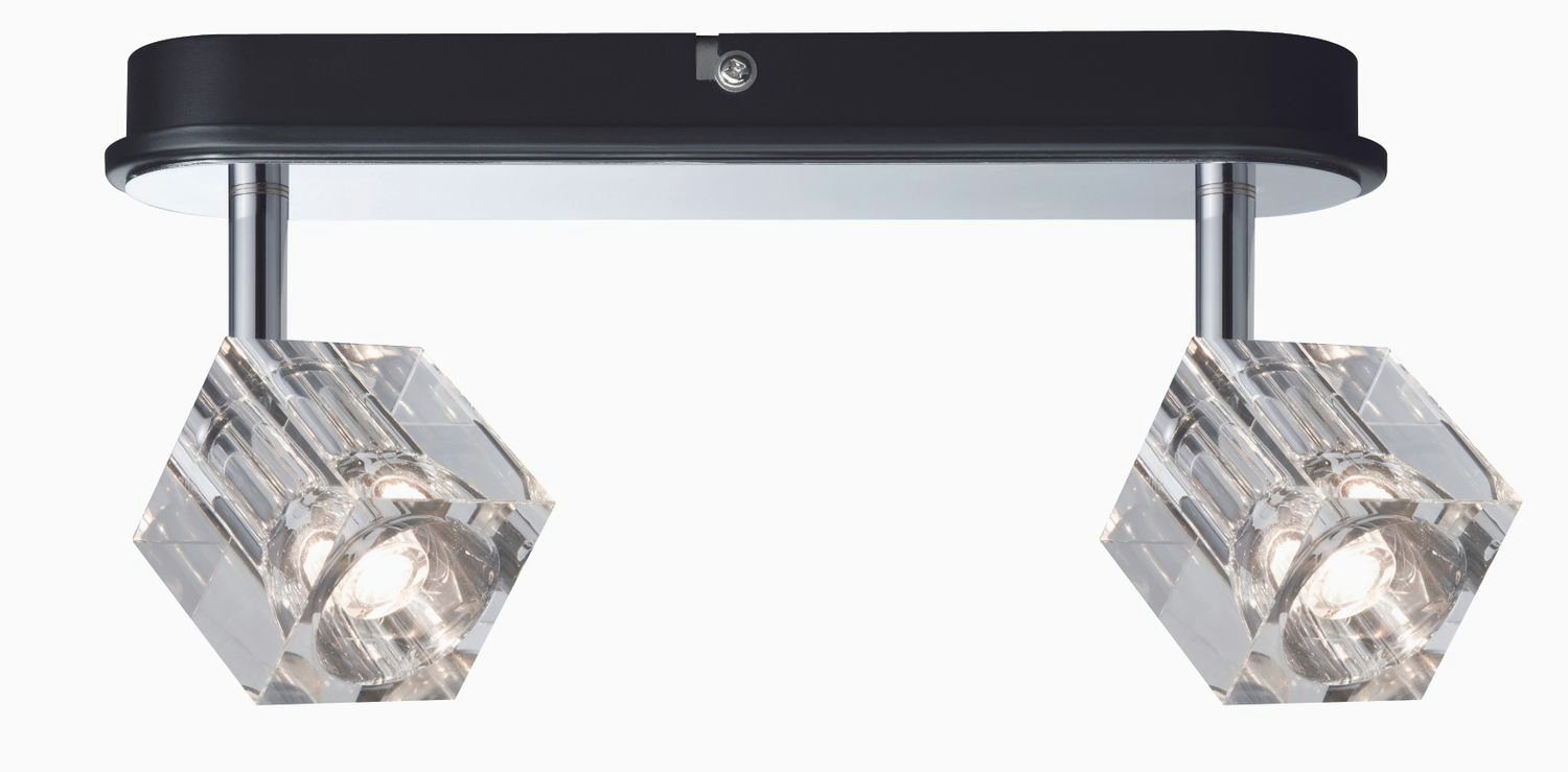 Paulmann Deckenleuchten Paulmann Spotlights IceCube LED Balken 2x3W Chrom  230V Metall/Glas, Paulmann Spotlights IceCube LED Balken 2x3W Chrom 230V  Metall/Glas