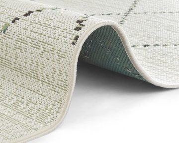 Teppich Balos, NORTHRUGS, rechteckig, Höhe: 8 mm, In/-Outdoor geeignet, Raute Design, Robust, Pflegeleicht, Flachgewebe