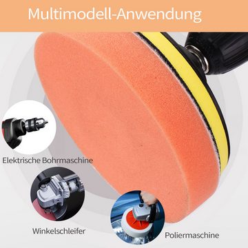 Amissz Polierpad, 6-tlg Polieren Pads,4 Polierpads+1 Gewindebohrer-Adapter