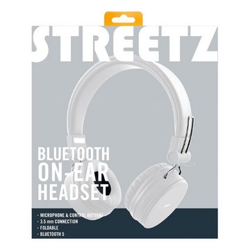STREETZ Bluetooth Kopfhörer faltbar bis zu 22Std Spielzeit AUX Kabel Kopfhörer (integriertes Mikrofon, Bluetooth, inkl. 5 Jahre Herstellergarantie)
