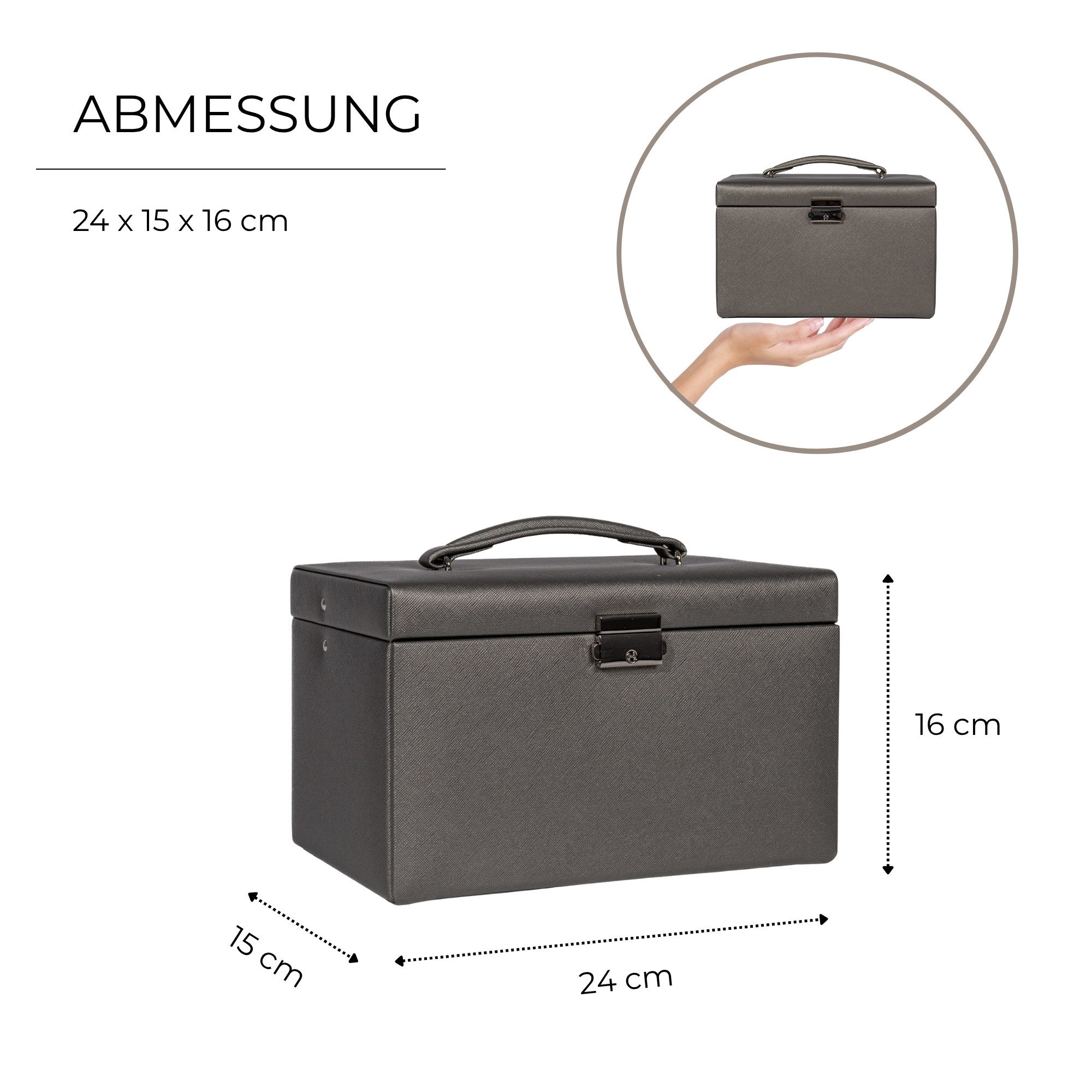 Friedrich23 Schmuckkasten Jolie 2.0 Kreuznarben-Optik günstig online kaufen