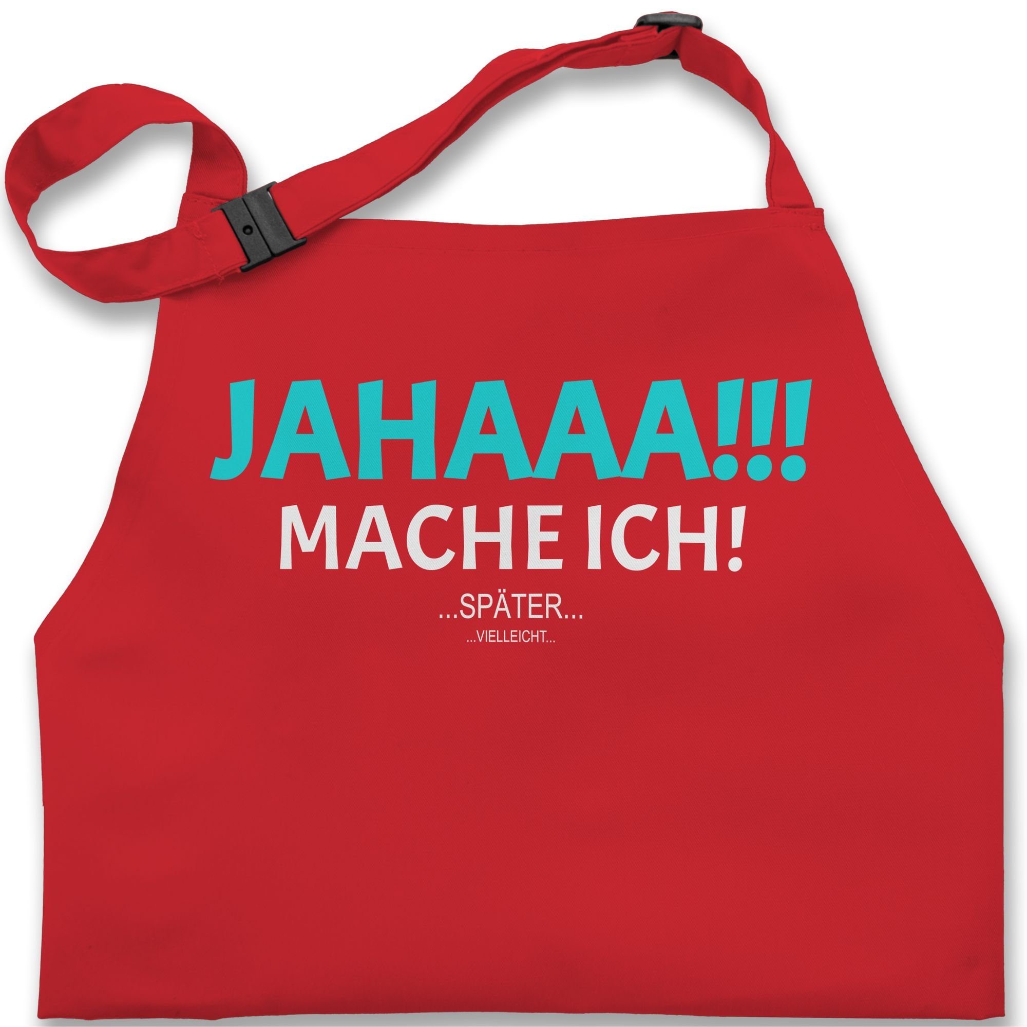 Shirtracer Kochschürze Ja mach ich aber nicht jetzt, (1-tlg), Kinder Lustige Witzige Schürze