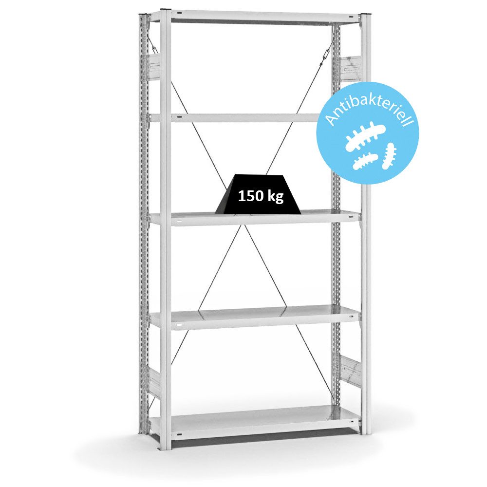 PROREGAL® Schwerlastregal MAGNUS antibakterielle Beschichtung Made in Germany Stecksystem